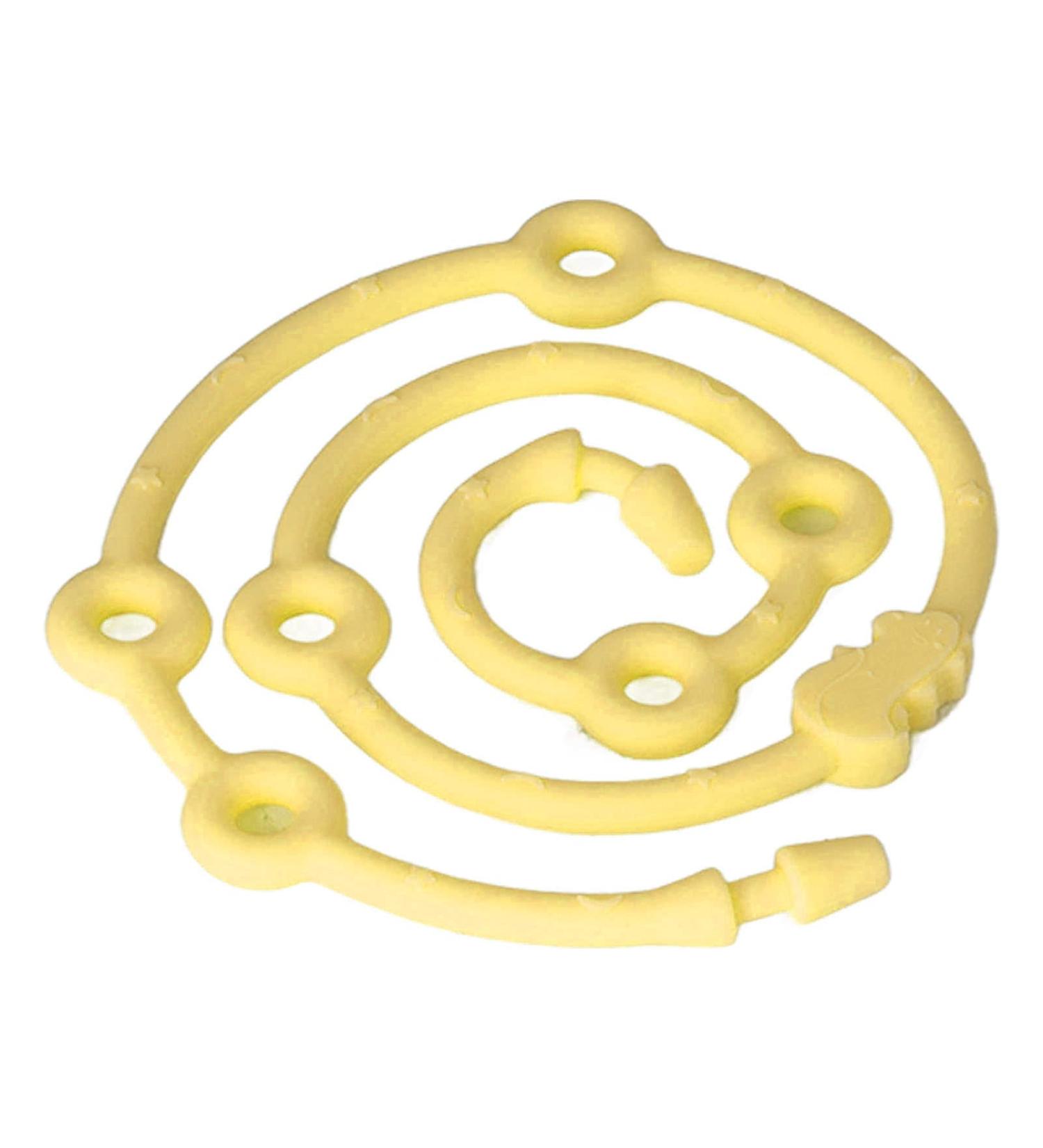 Buy Yellow Baby Pacifier Silicone Teether - Nipple Holder & Hanging Baskets for Crib & Bags | International Shipping Available - Buy Online on GoSupps.com