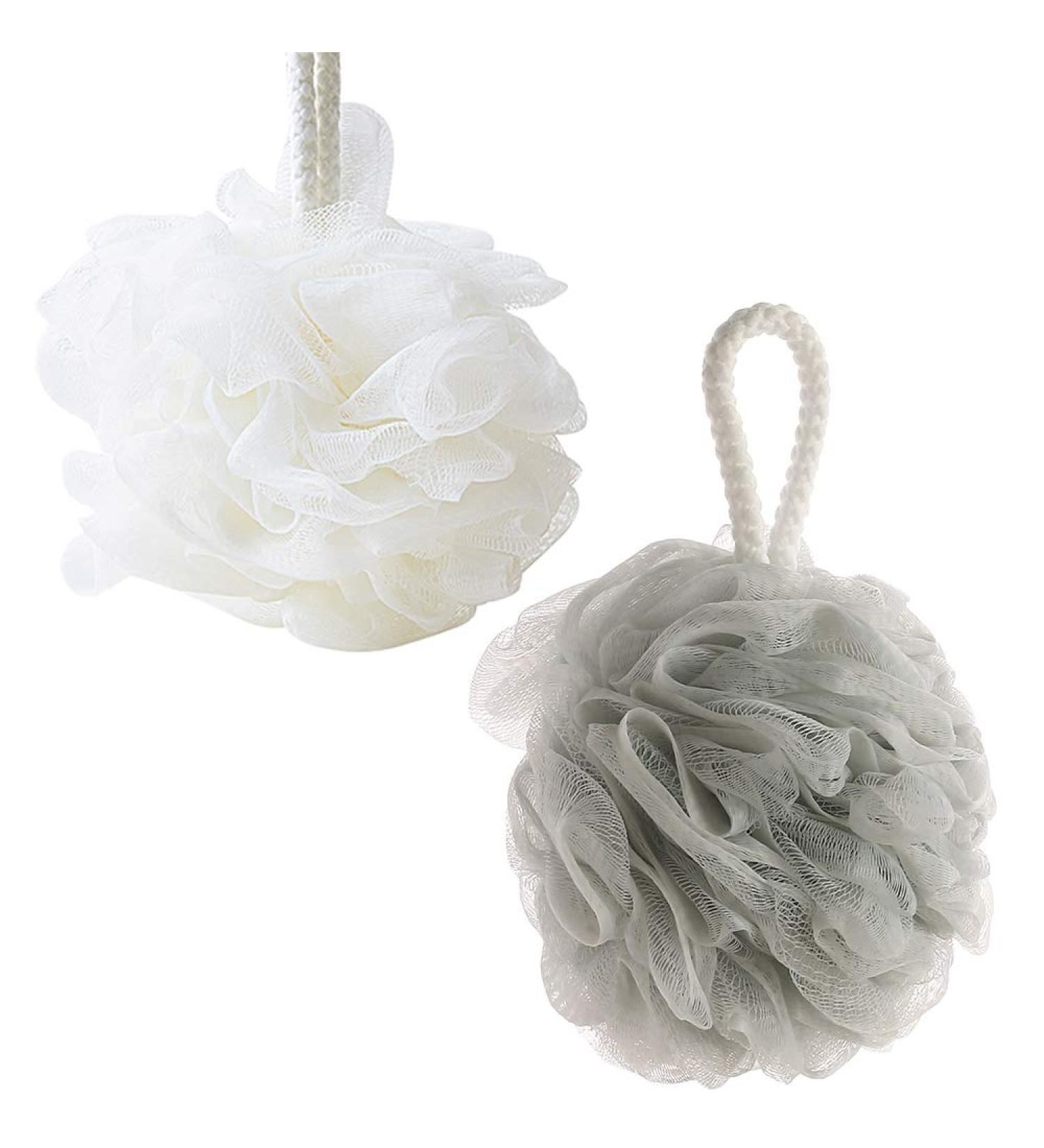 ZONGR Mesh Poufs 2-Pack - Exfoliating Bath and Shower Loofahs - Buy Online on GoSupps.com