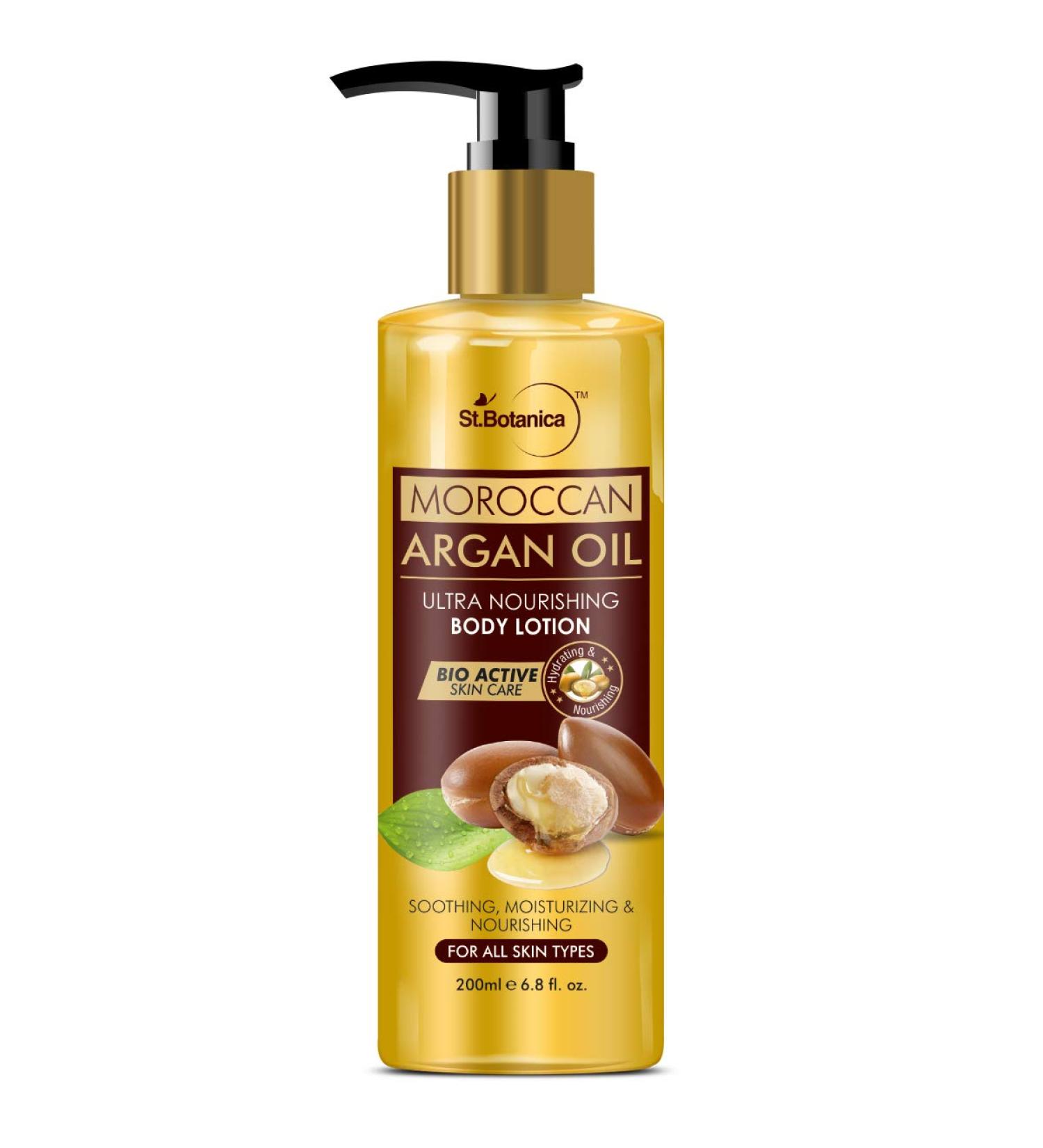 Moroccan Argan Oil Body Lotion | Ultra Nourishing Soothing & Moisturizing for Normal Skin (200 ml) - Shop Now - Buy Online on GoSupps.com