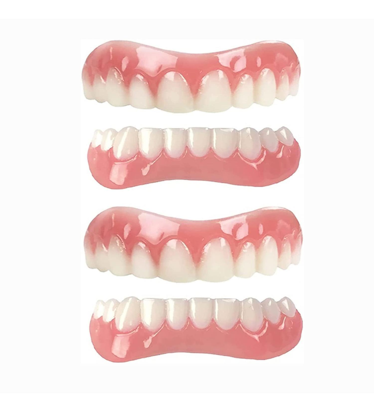 CAILING Instant Veneers Dentures 2 Sets - Missing Tooth Replacement Kit for Snap-On Teeth Covers - Denture Filling & Braces Alternative - Realistic Look - 1 Count - Buy Online on GoSupps.com