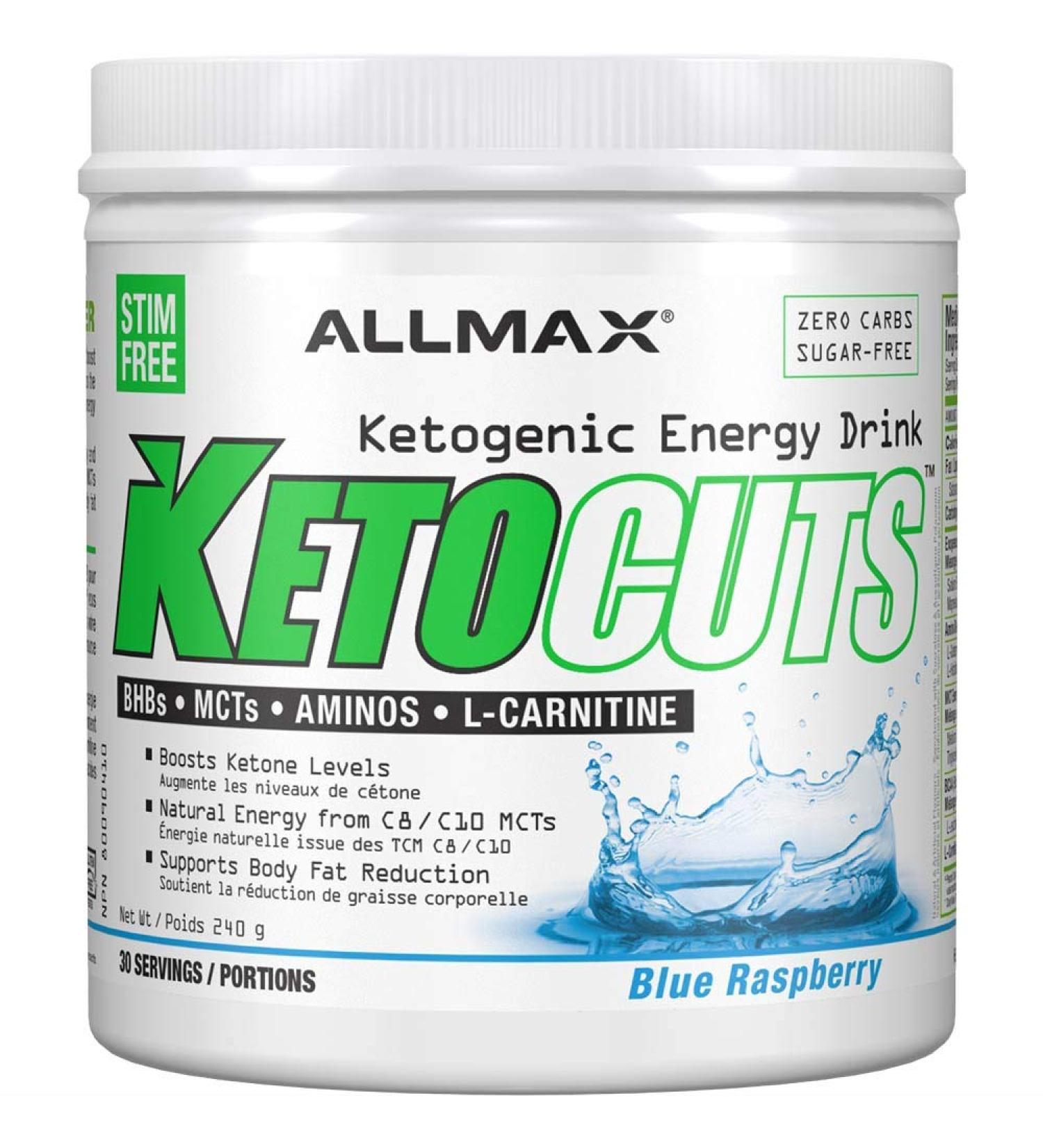 ALLMAX Nutrition - KETOCUTS - Ketogenic Energy Drink - Blue Raspberry - 240 Gram - Buy Online on GoSupps.com