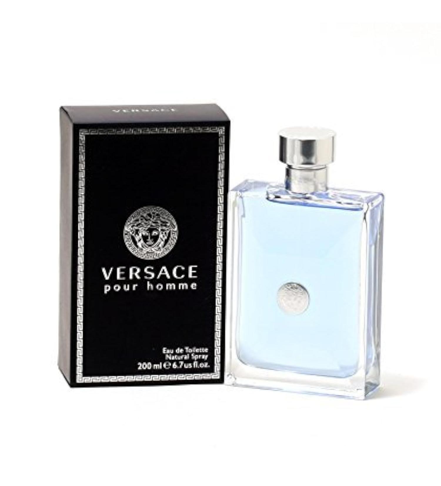 Versace Pour Homme Eau de Toilette Spray for Men 6.7 Ounce 6.7 Fl Oz (Pack of 1) Cedar Lemon Orange - Buy Online on GoSupps.com