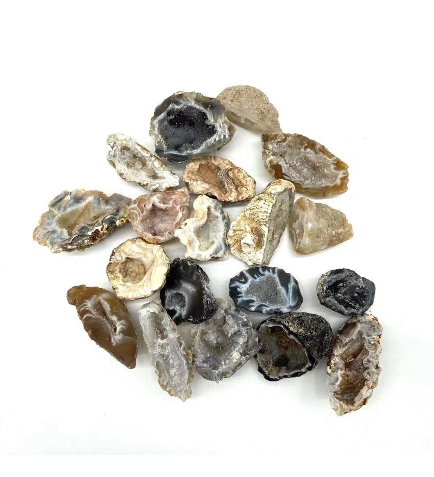 Natural Crystal Rough Natural Crystal 3pc Natural Brazil Crystal Geode Cluster for Stones - Buy Online on GoSupps.com