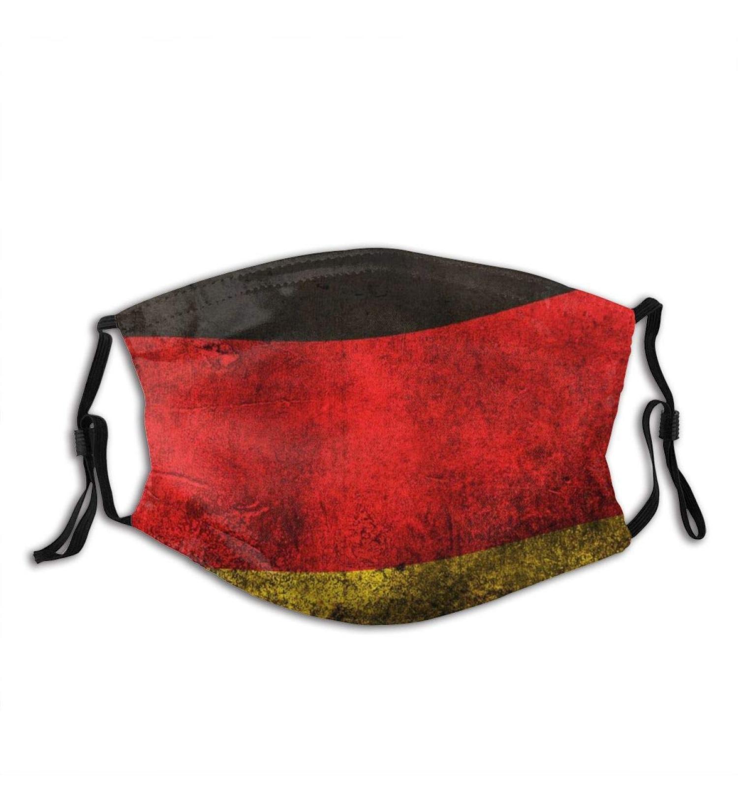 Grunge Flag of Germany Cotton Washable Nose Wired Face Cover Filter Pocket Wide Cover with Filter - Buy Online on GoSupps.com
