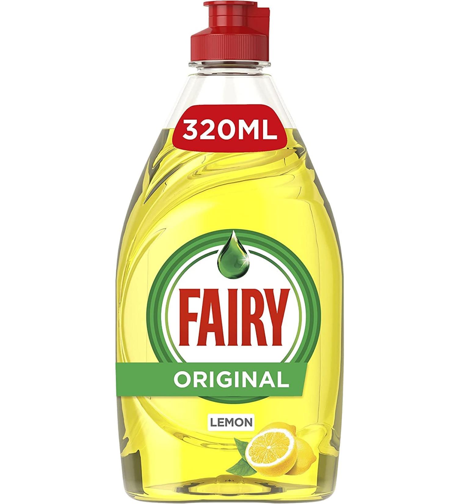 Buy Fairy Lemon Washing Up Liquid with LiftAction - Powerful Grease Removal & Eco-Friendly Cleaning | International Shipping Available - Buy Online on GoSupps.com