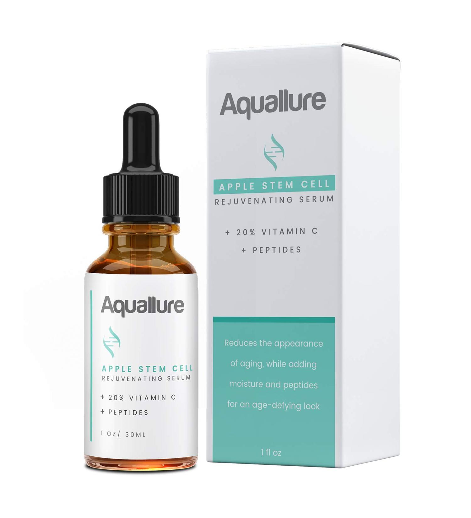 Buy Aquallure Apple Stem Cell Rejuvenating Serum - 20% Vitamin C Peptides & Hyaluronic Acid for Youthful Skin - International Shipping Available - Buy Online on GoSupps.com