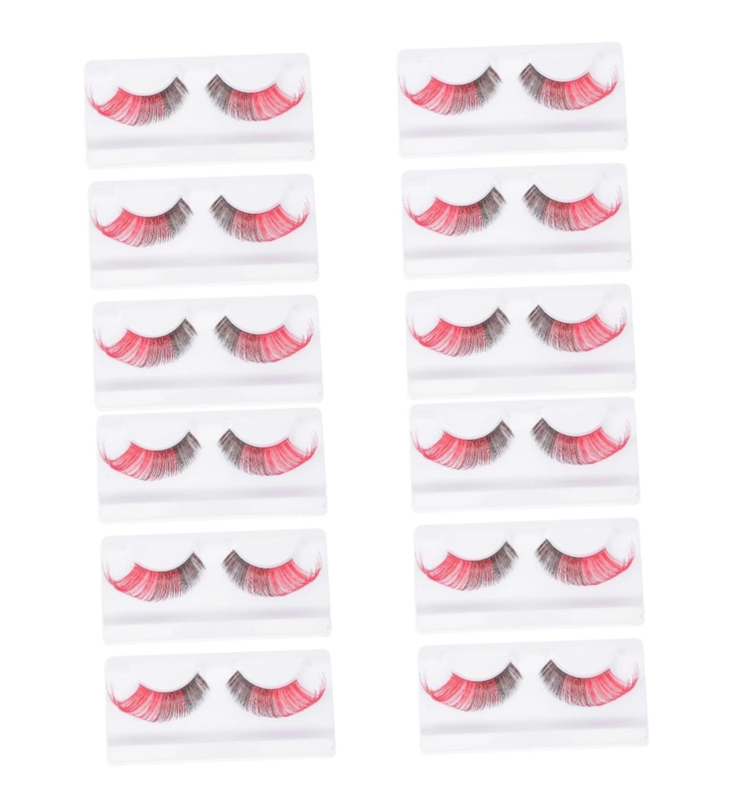 Didiseaon 12 Pairs Halloween False Eyelashes Cosplay Eyelashes Halloween Strip Lashes Fake Colored Eyelashes Eyelashes Dense Eyelashes Miss Decorate Imported Fiber Multicolor - Buy Online on GoSupps.com