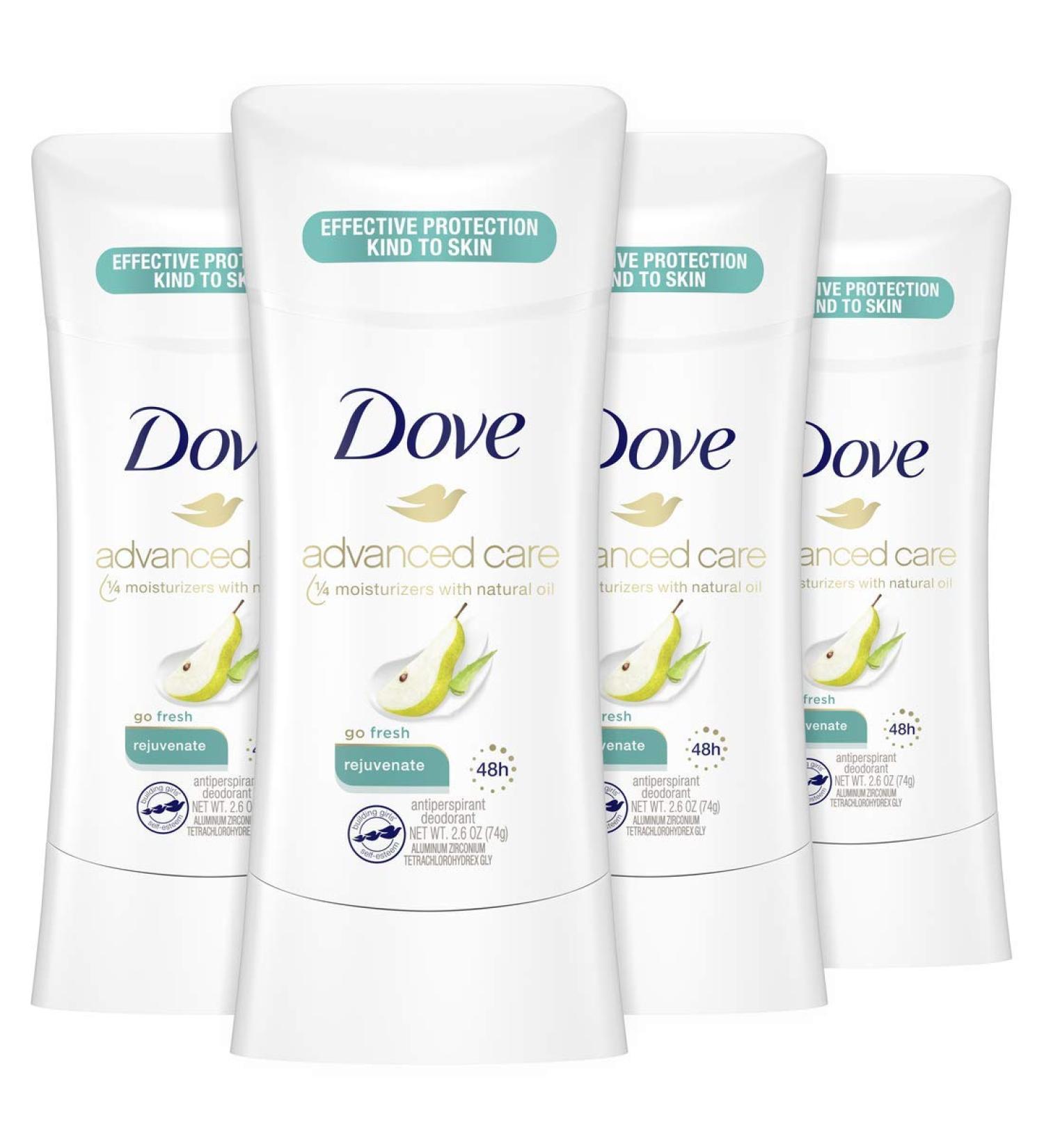 Dove Antiperspirant Deodorant Stick 48-Hour Protection 2.6 oz (4 Count) - Rejuvenate for Soft & Comfortable Underarms | Women's Deodorant - Buy Online on GoSupps.com