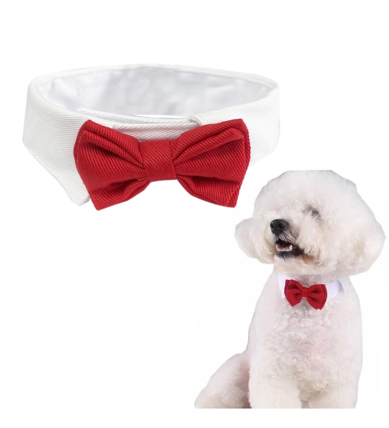 SUNTRADE Adjustable Formal Pet Bow Tie for Dogs & Cats - Wedding Costume (Large Red) | Shop Now! - Buy Online on GoSupps.com