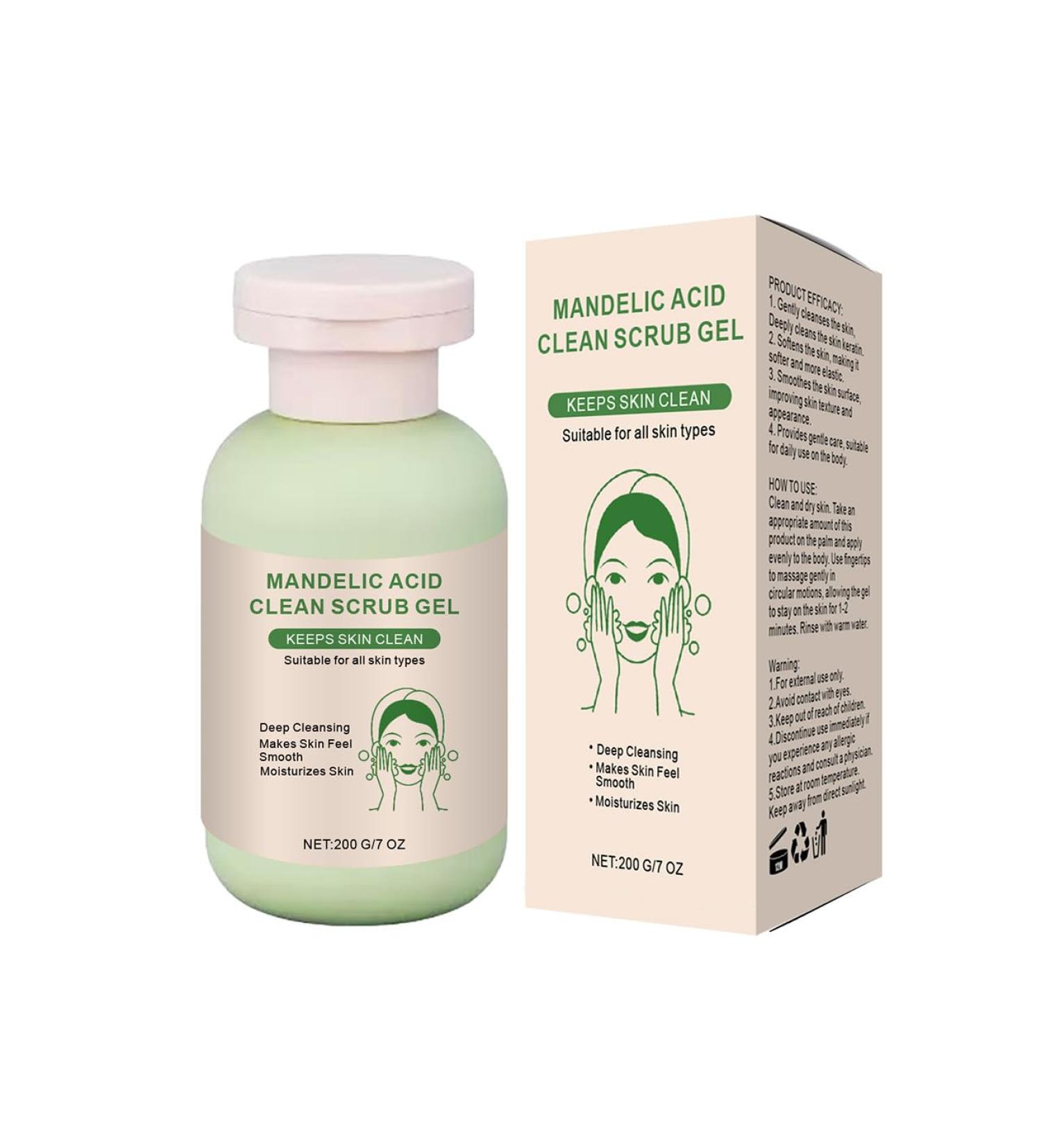 Gentle Clean Scrub Gel for Face & Body Daily Cleansing Gel with Soft Rolling Texture Helps Remove Surface Residue Leaves Skin Smooth and Fresh Suitable for All Skin Types 200g - Buy Online on GoSupps.com