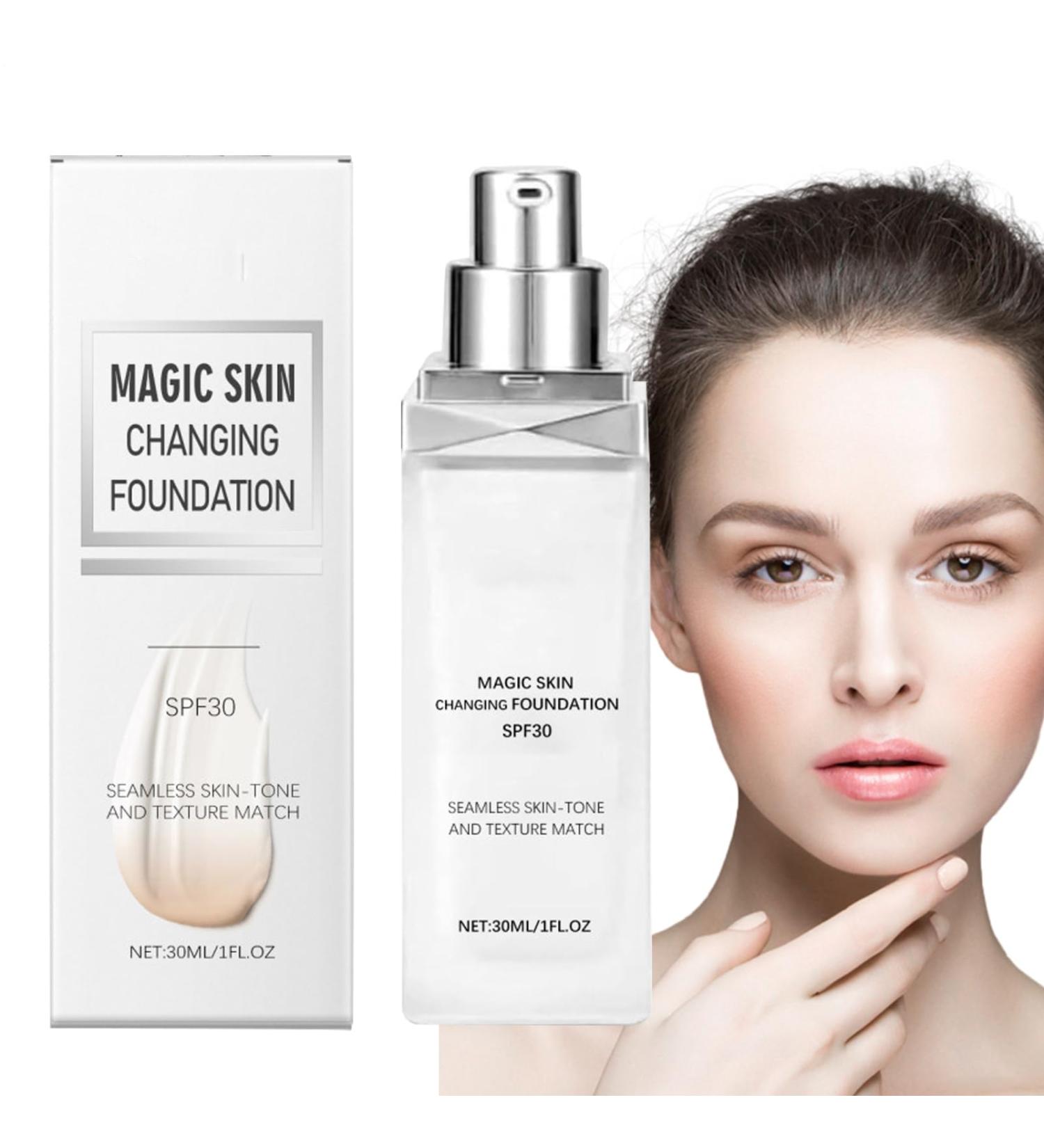 Adaptable White Foundation - Automatic Complexion Correcting Makeup - Moisturizing SPF 30 Corrective Cream for Even Skin Tone and Natural Glow - Buy Online on GoSupps.com