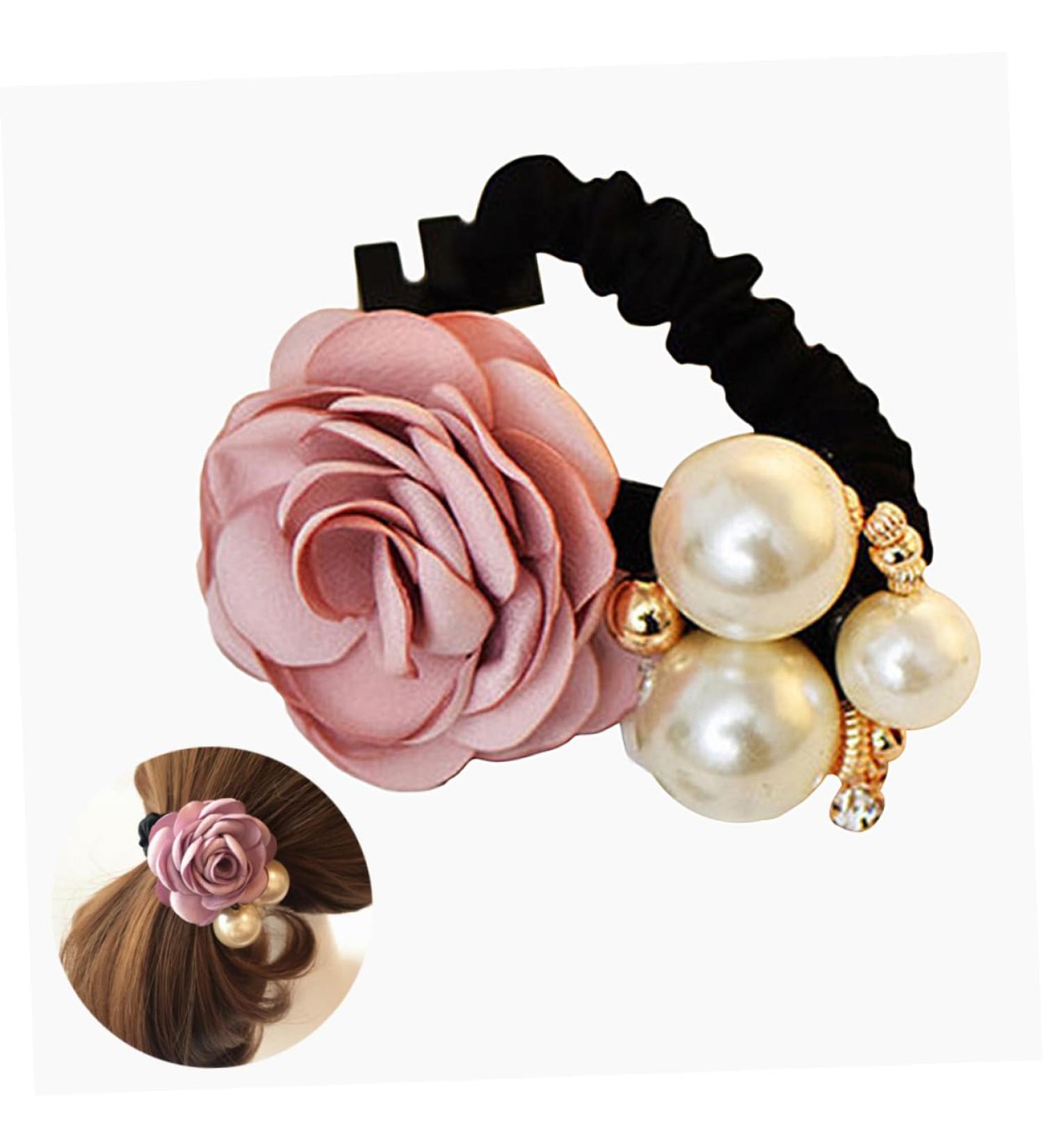 Beavorty Little Girl Hair Ties pearl hair ties Flower Pearl Hair Tie Flower Pearl Hair Rope Ponytail Hair Bands Flower Hair Rope hairpin the flowers Little Girls Hair Ties - Buy Online on GoSupps.com