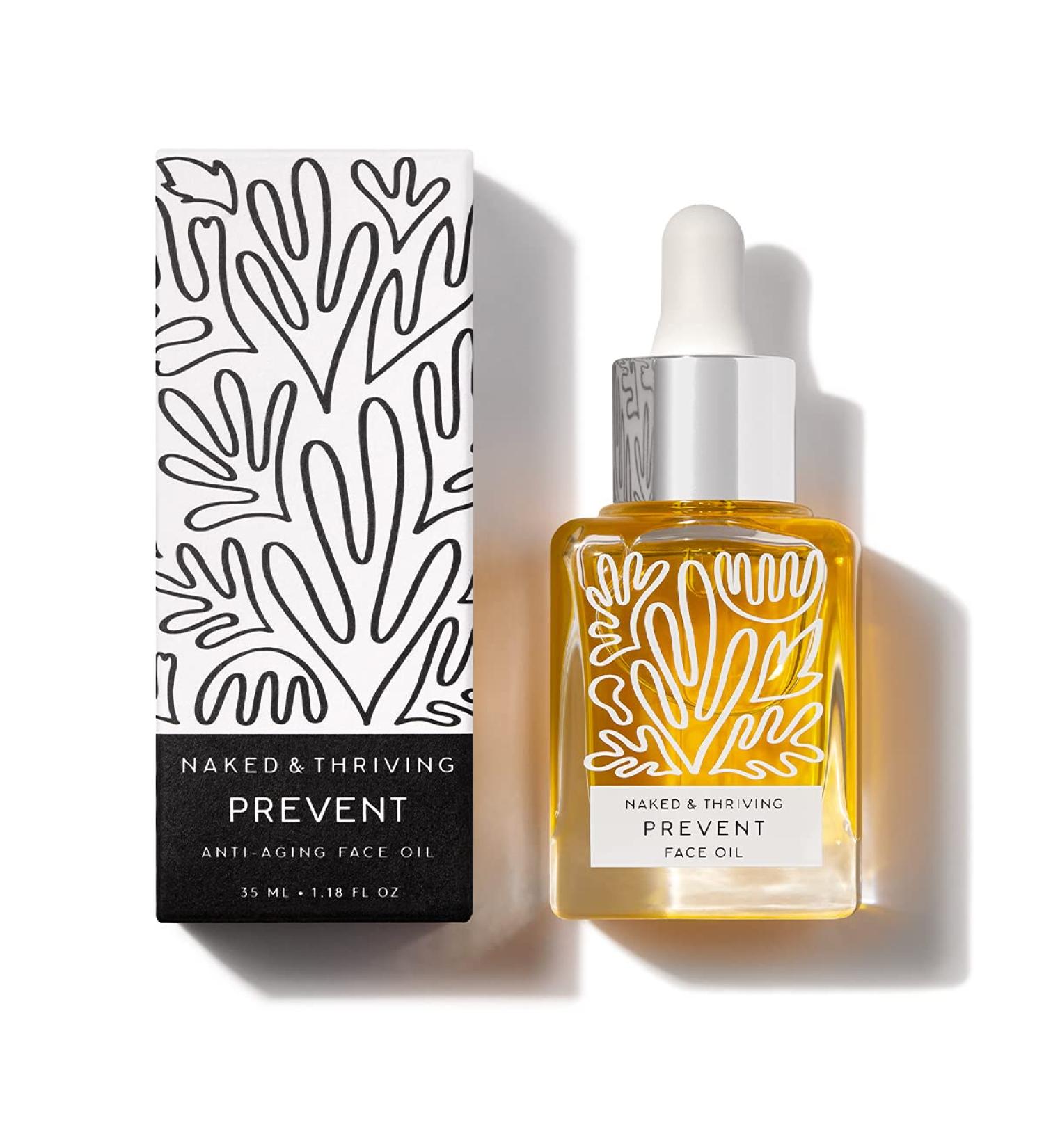 Naked & Thriving Prevent Anti-Aging Facial Oil - Organic Vegan All-Natural Skin Care (1.18 oz) - Buy Online on GoSupps.com