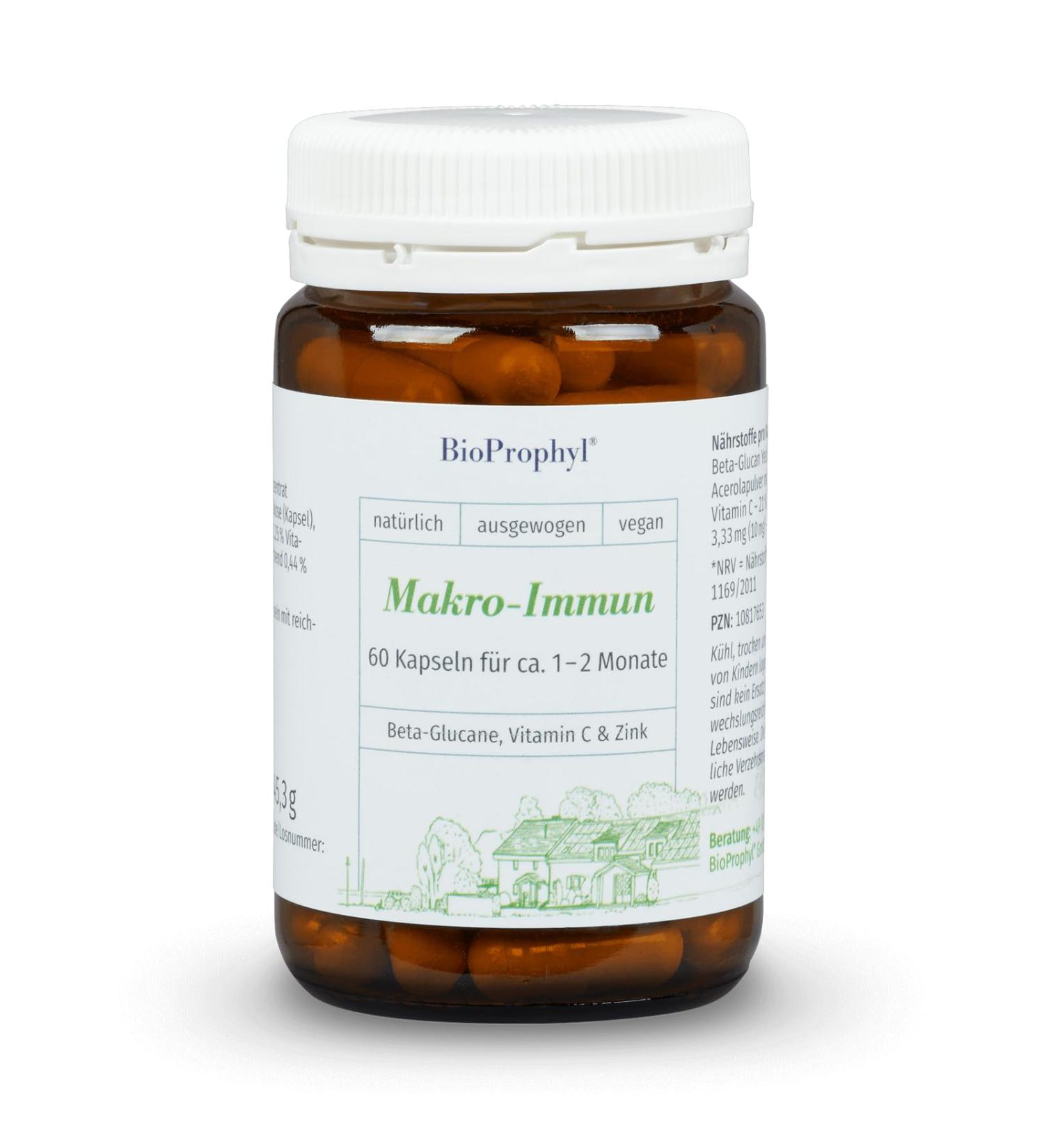 Bioprophyl Macro-Immune 500mg Beta Glucan YESTIMUN | Vitamin C & Zinc for Immune Support | 60 Capsules - Boost Your Immunity - Buy Online on GoSupps.com