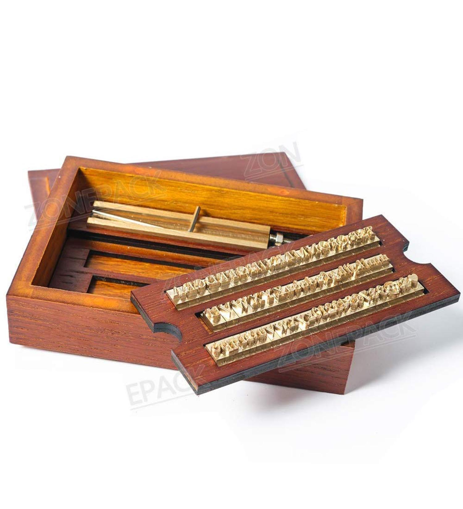 ZONEPACK Stamping Mold Copper Brass Stamping Flexible Letters Numbers Alphabets Symbols Characters Molds CNC Engraving Molds for Hot Foil Stamping Machine (83pcs F Font with Wood Box) - Buy Online on GoSupps.com