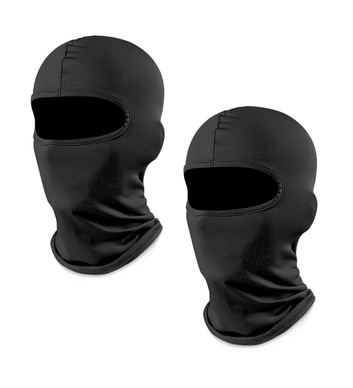 QEEQPF 2-Pack Windproof Masks - Storm Hood & Breathable Motorcycle Masks for Cycling & Outdoor Sports - Unisex UV Protection (Black) - Buy Online on GoSupps.com