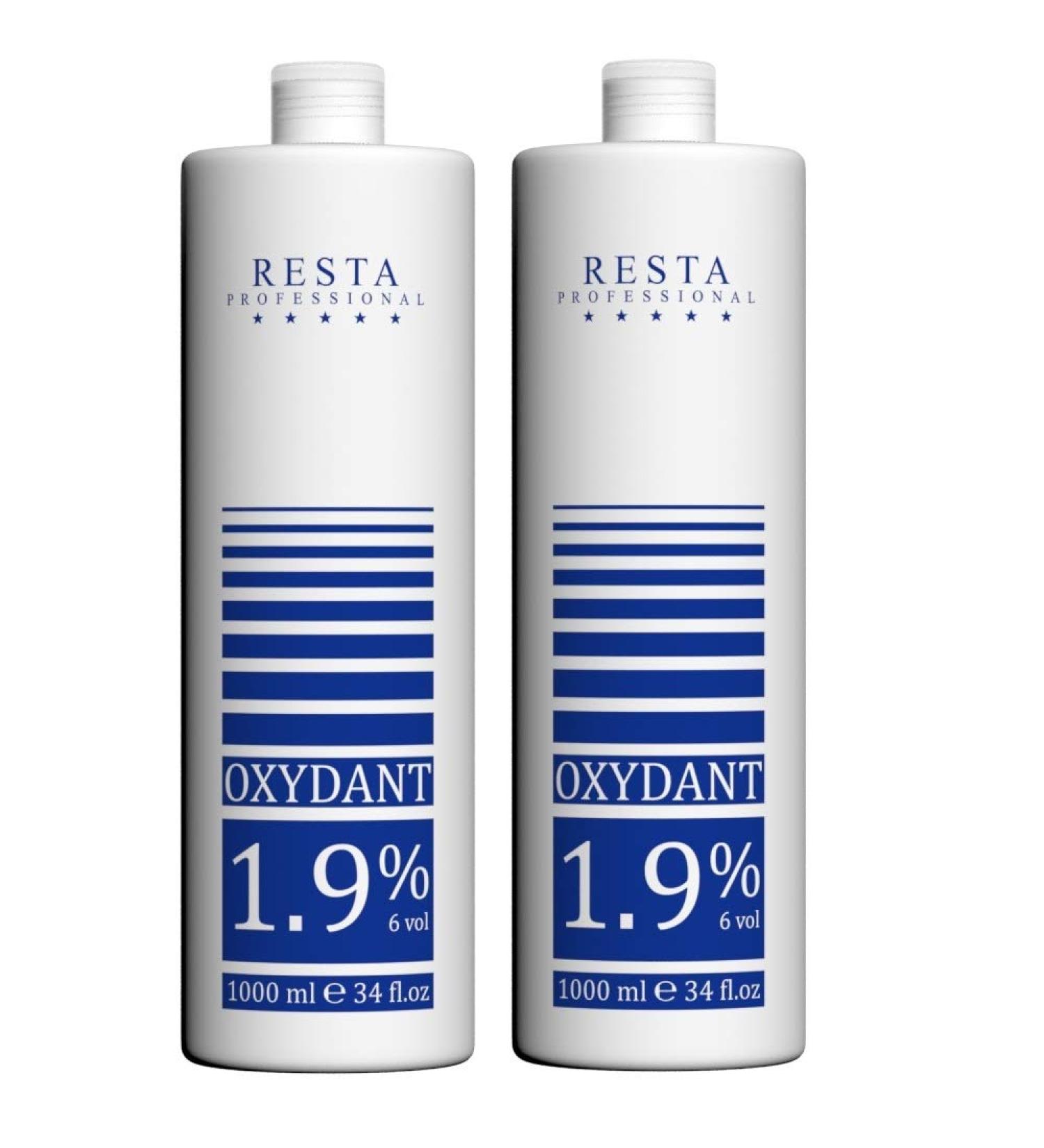 2x Resta Professional Cream Oxydant with high protection effect 1.9% 1000 ml