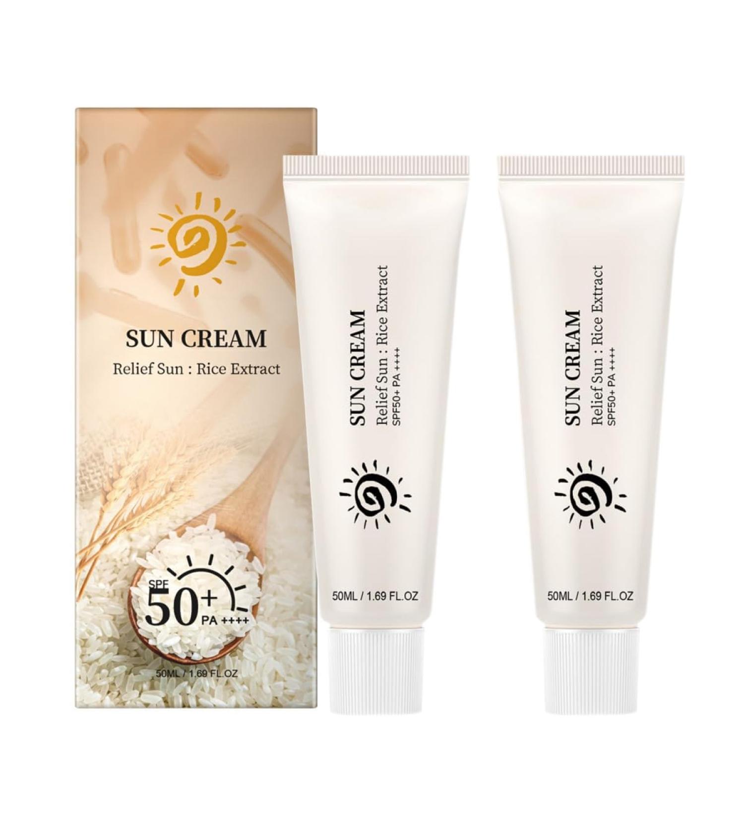 Rice Sun Sunscreen - Probiotics SPF50+ PA+++ - Moisturizing UV Defense Cream with Rice Extract (2pcs - Buy Online on GoSupps.com