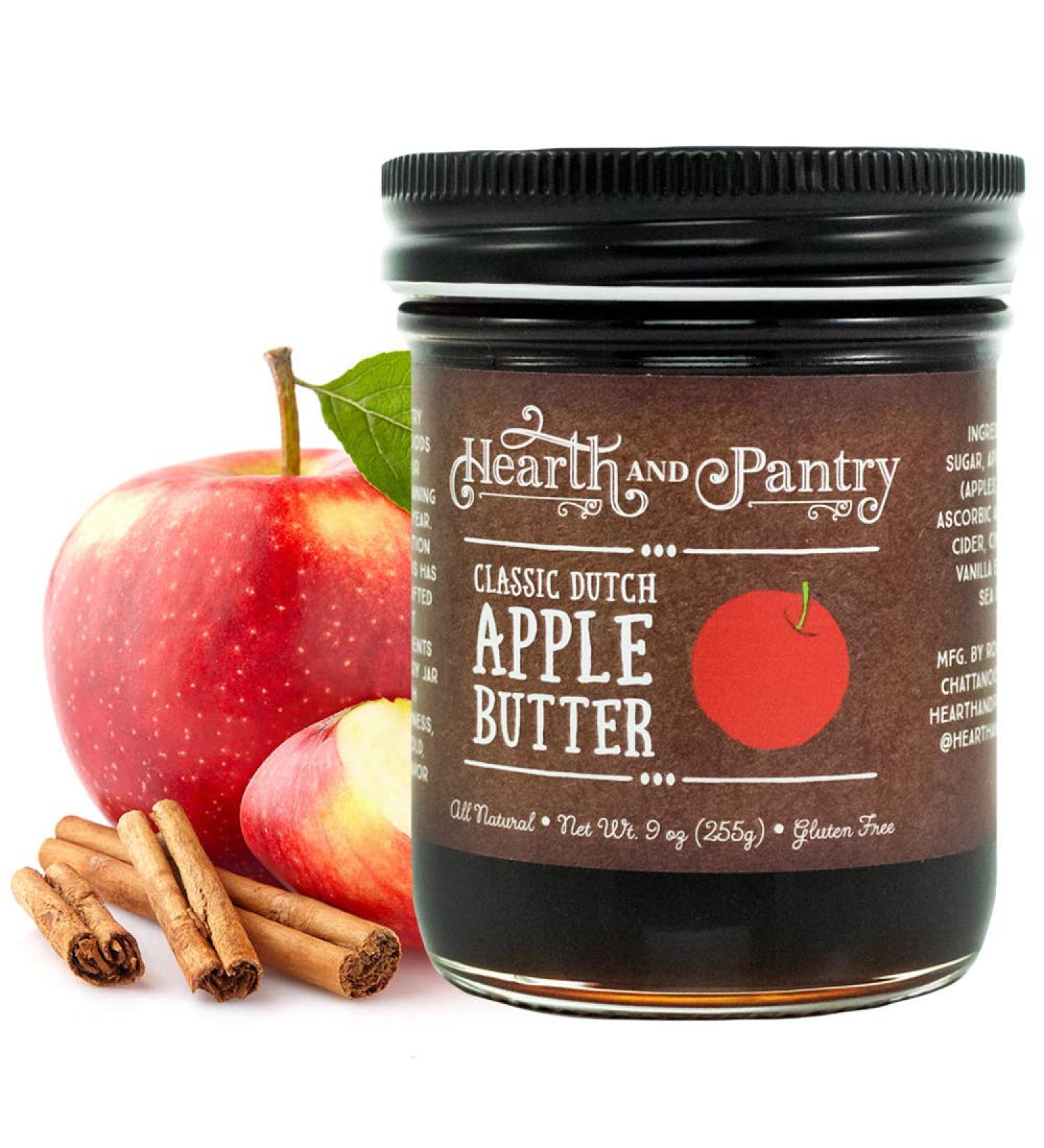 Hearth and Pantry Apple Butter Spread - Classic Dutch Fruit Butter Gift - Gluten Free, All-Natural - 9oz Jar - Buy Online on GoSupps.com