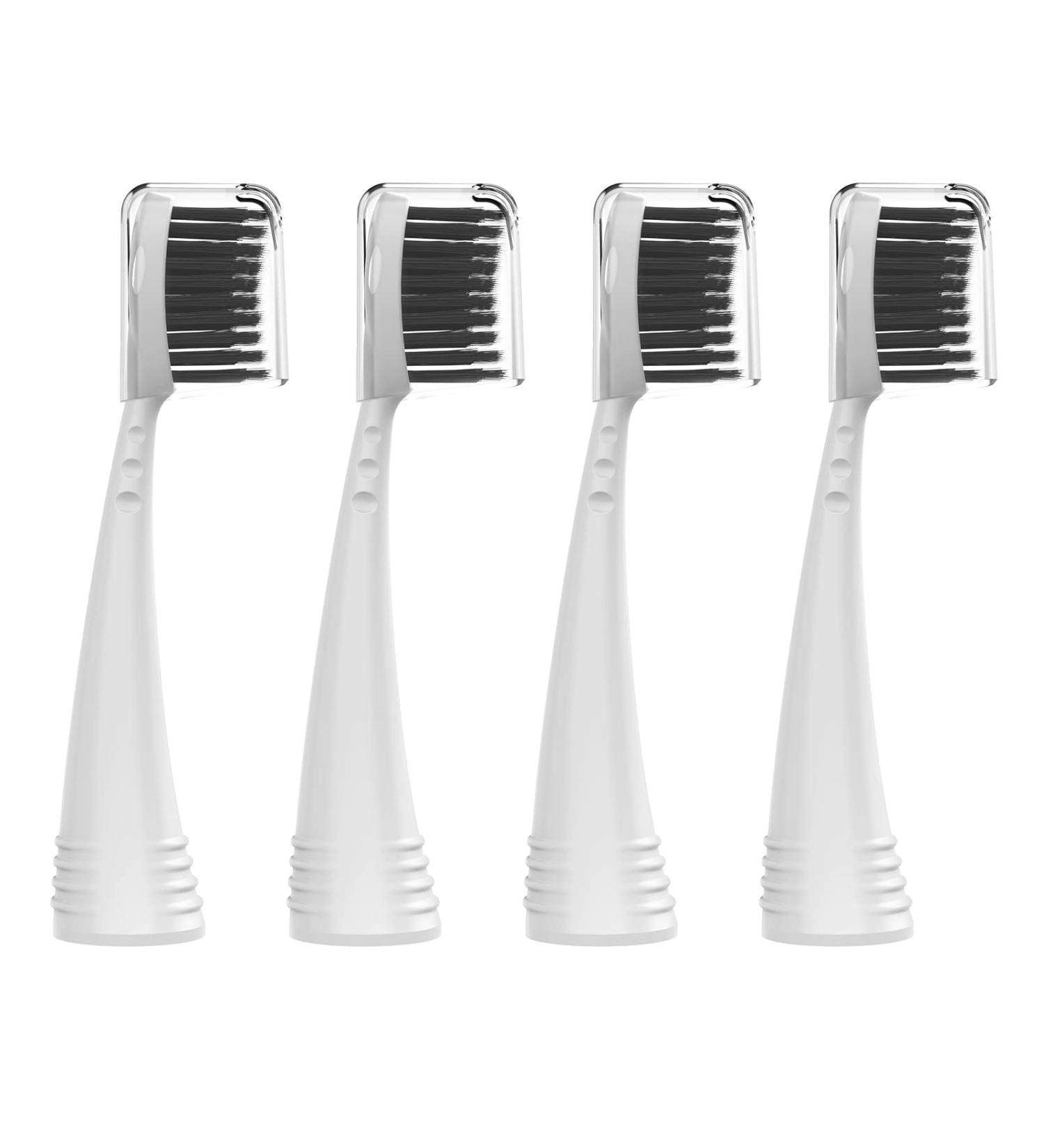 Burst Replacement Toothbrush Heads - Charcoal Bristles, 4 Count with Covers - Buy Online on GoSupps.com