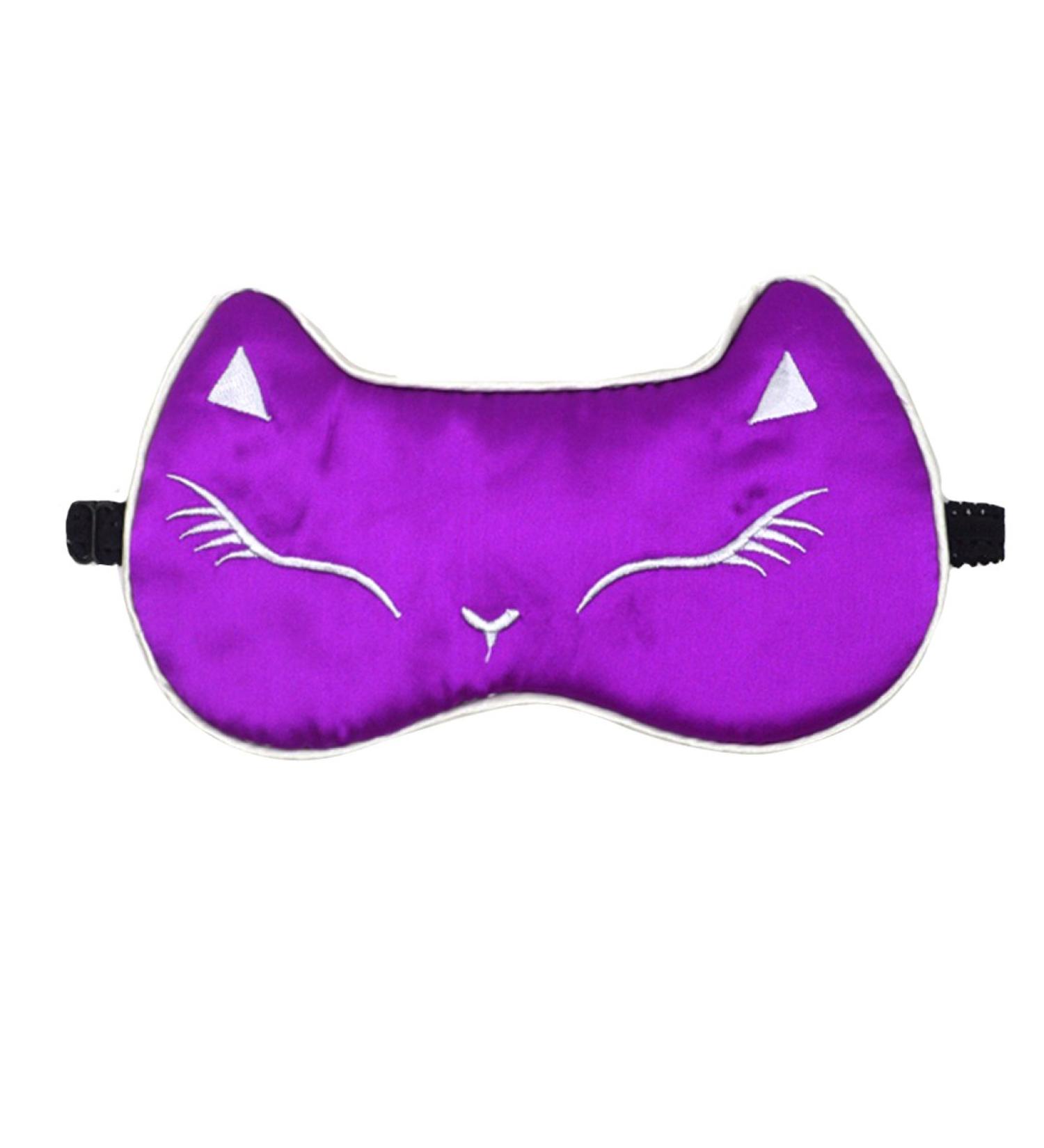 Sun Kea Silk Cat Eye Mask - Purple Sleep Blindfold for Women and Girls - Buy Online on GoSupps.com