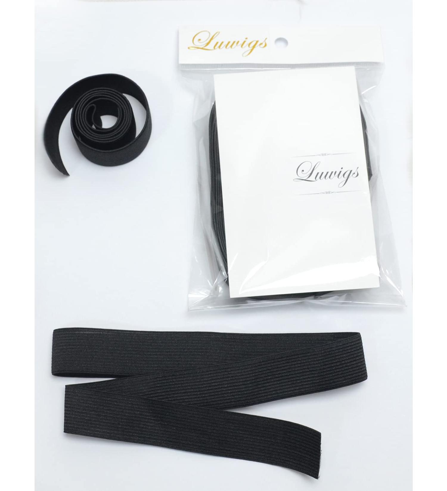 Luwigs Black Elastic Bands for Wigs/Lace Frontal/Closure 2.5cm Width - 6pcs Pack - Buy Online on GoSupps.com