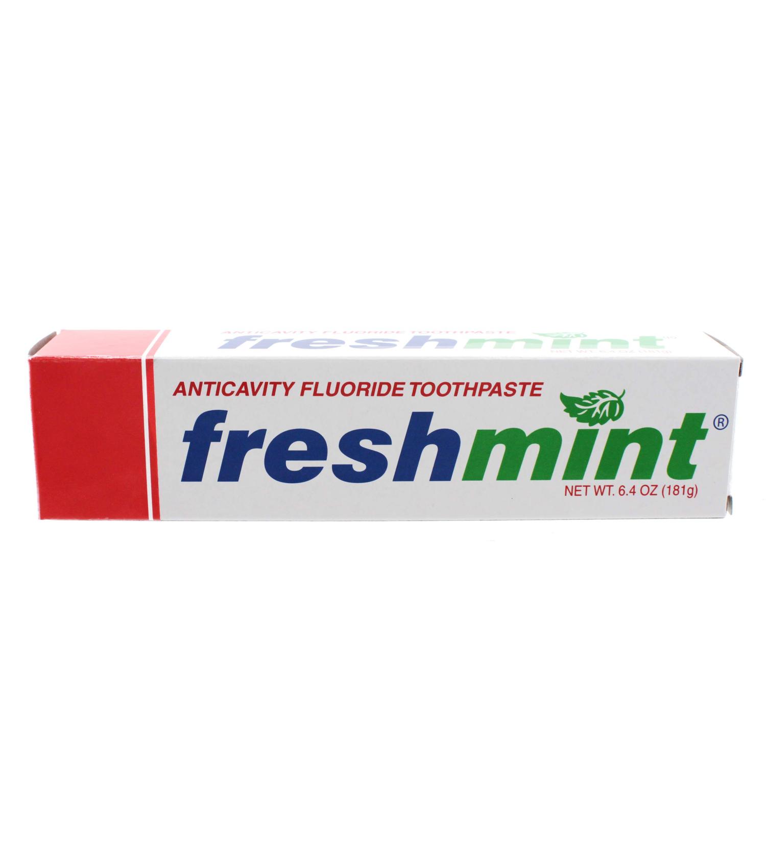 48 Tubes of Freshmint 6.4 oz. Anticavity Fluoride Toothpaste Individually boxed tubes