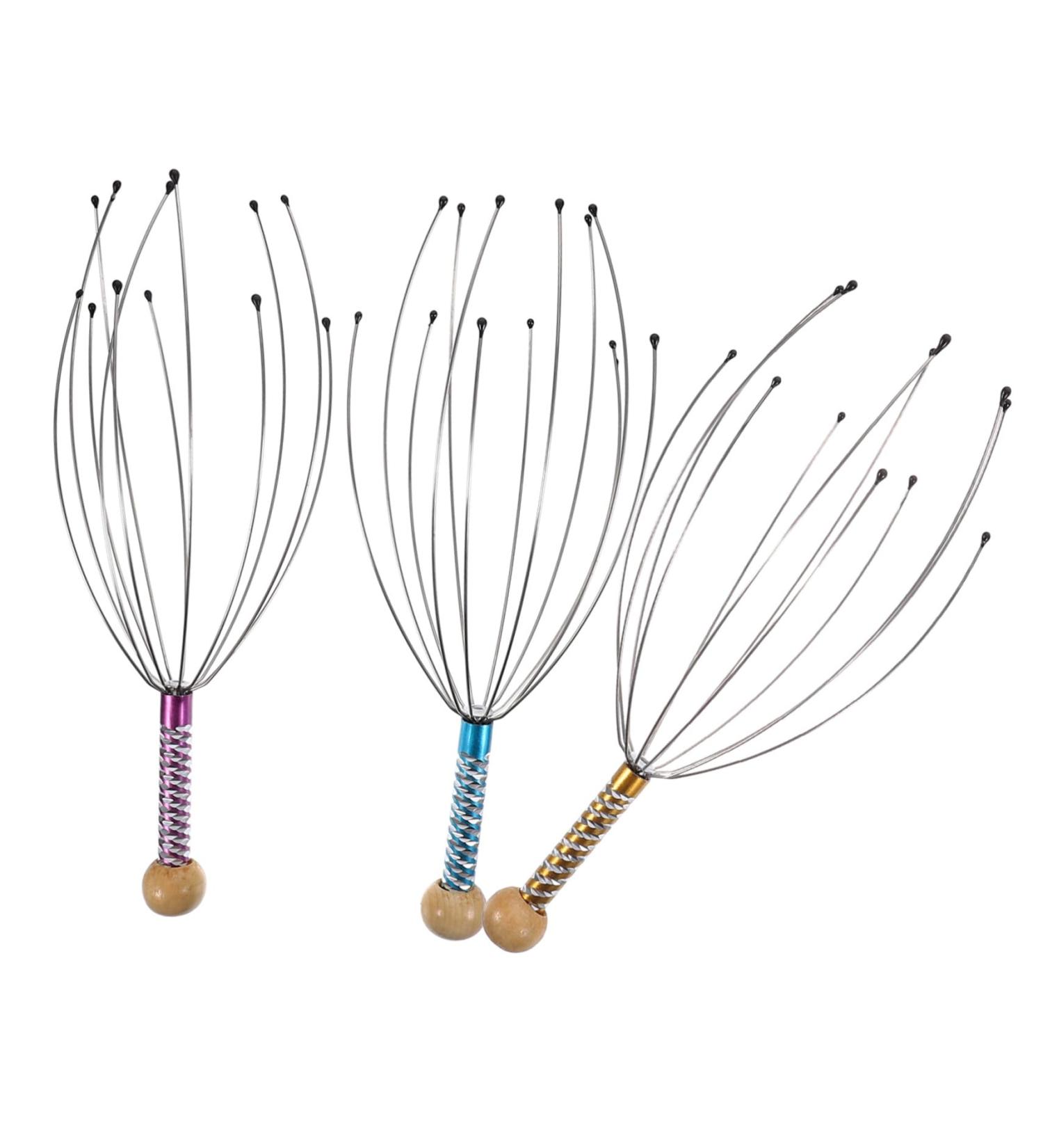 Frcolor 3ST Therapeutic Head Massager Stress Relief & Relaxation Spa Device | Best Wooden Head Scratchy Tool for Scalp & Hair Care - Buy Online on GoSupps.com