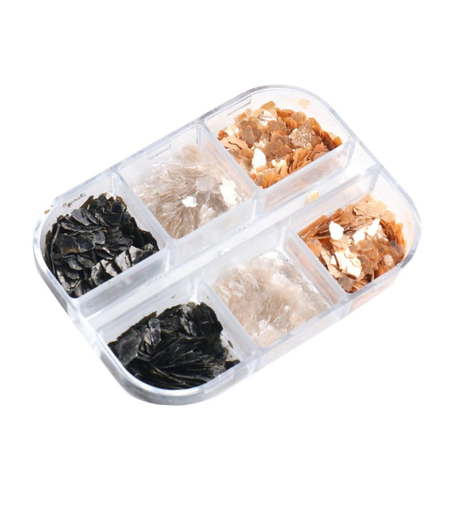 minkissy 5boxes Nail Decorations Metal Trim Nail Art Decoration Bling Decor Sequin Ornament Crafts Glitters Nails Foil Glitter Mica Slice Manicure Mica Slice DIY Nail Manicure Sequin Decor - Buy Online on GoSupps.com