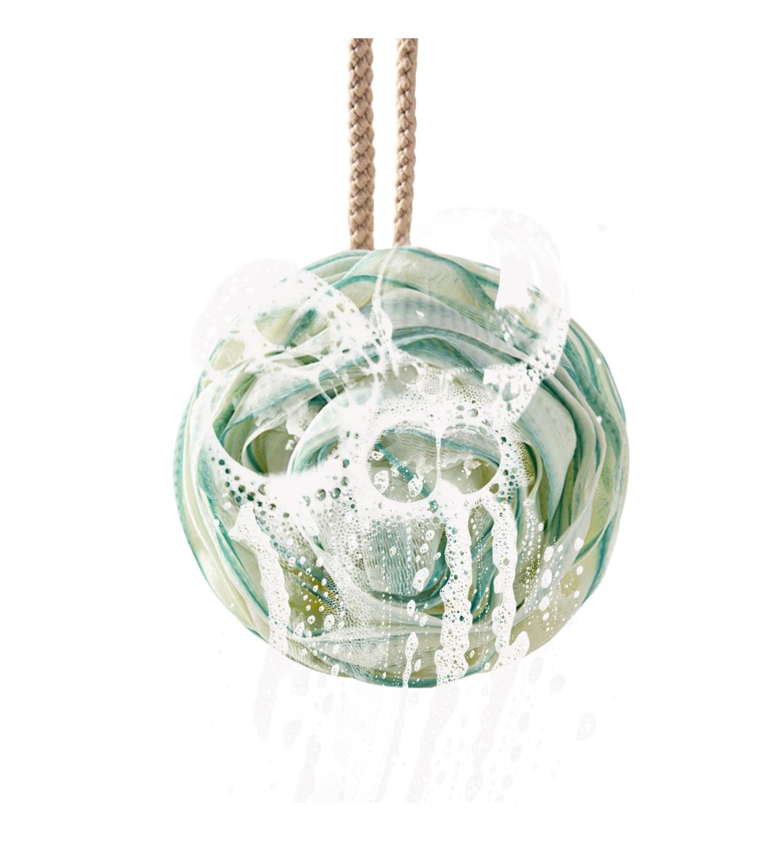 galeyyu Soft Shower Sponge Rose Large Bath Balls Portable Skin Friendly Body Scrubber Cute Bath Supplies for Home Apartment Dormitory Bathroom Green - Buy Online on GoSupps.com