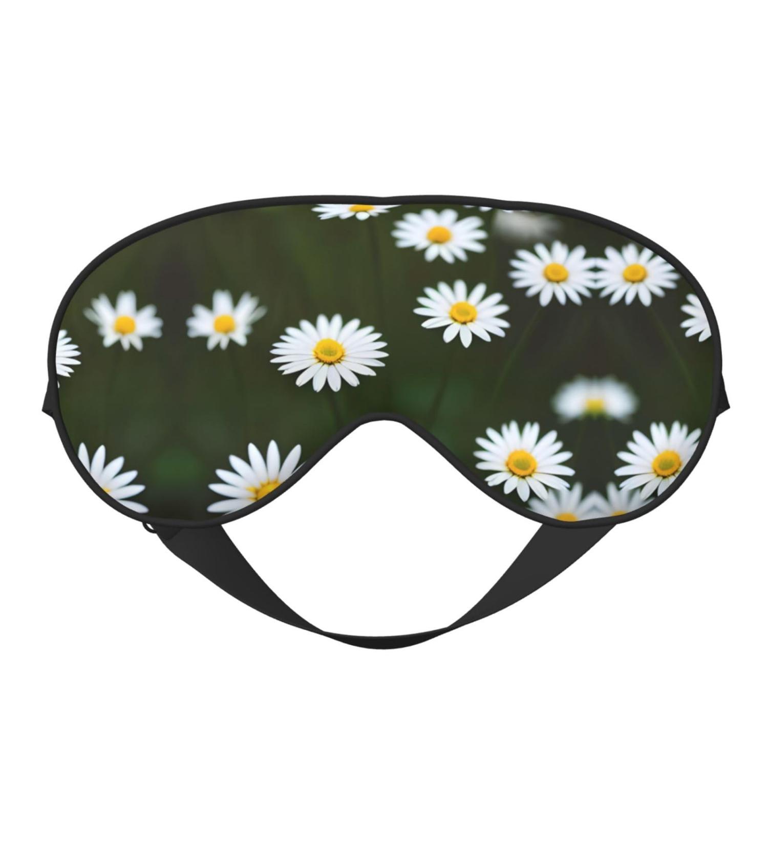 Wild White Daisy Flower Sleep Mask | Adjustable & Breathable Eye Mask for Ultimate Comfort | International Shipping Available - Buy Online on GoSupps.com