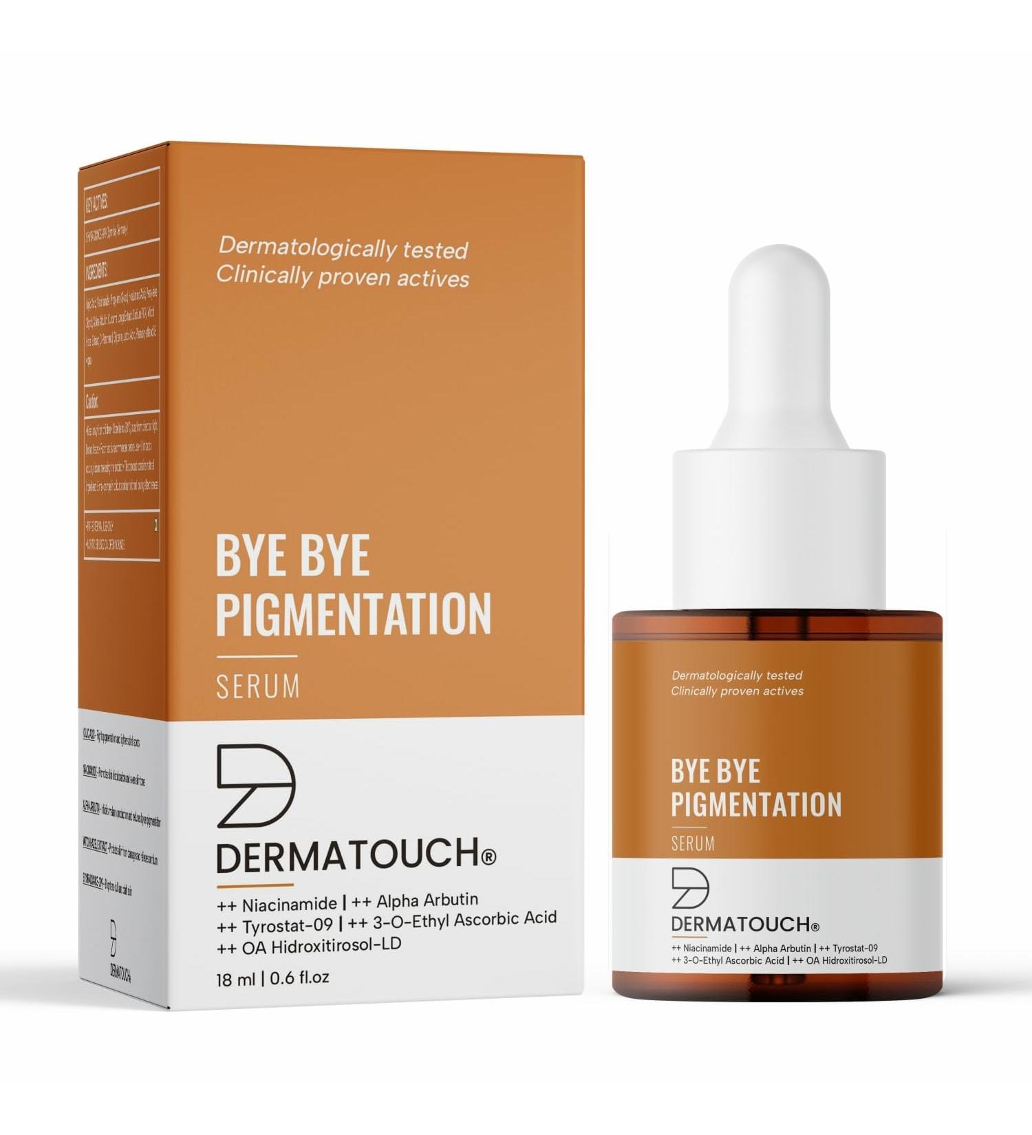 DERMA.TOUC.H Bye Bye Pigmentation Serum | For Pigmentation Dark Spots Blemishes | For all skin types | For Both Men & Women | 18ml - Buy Online on GoSupps.com