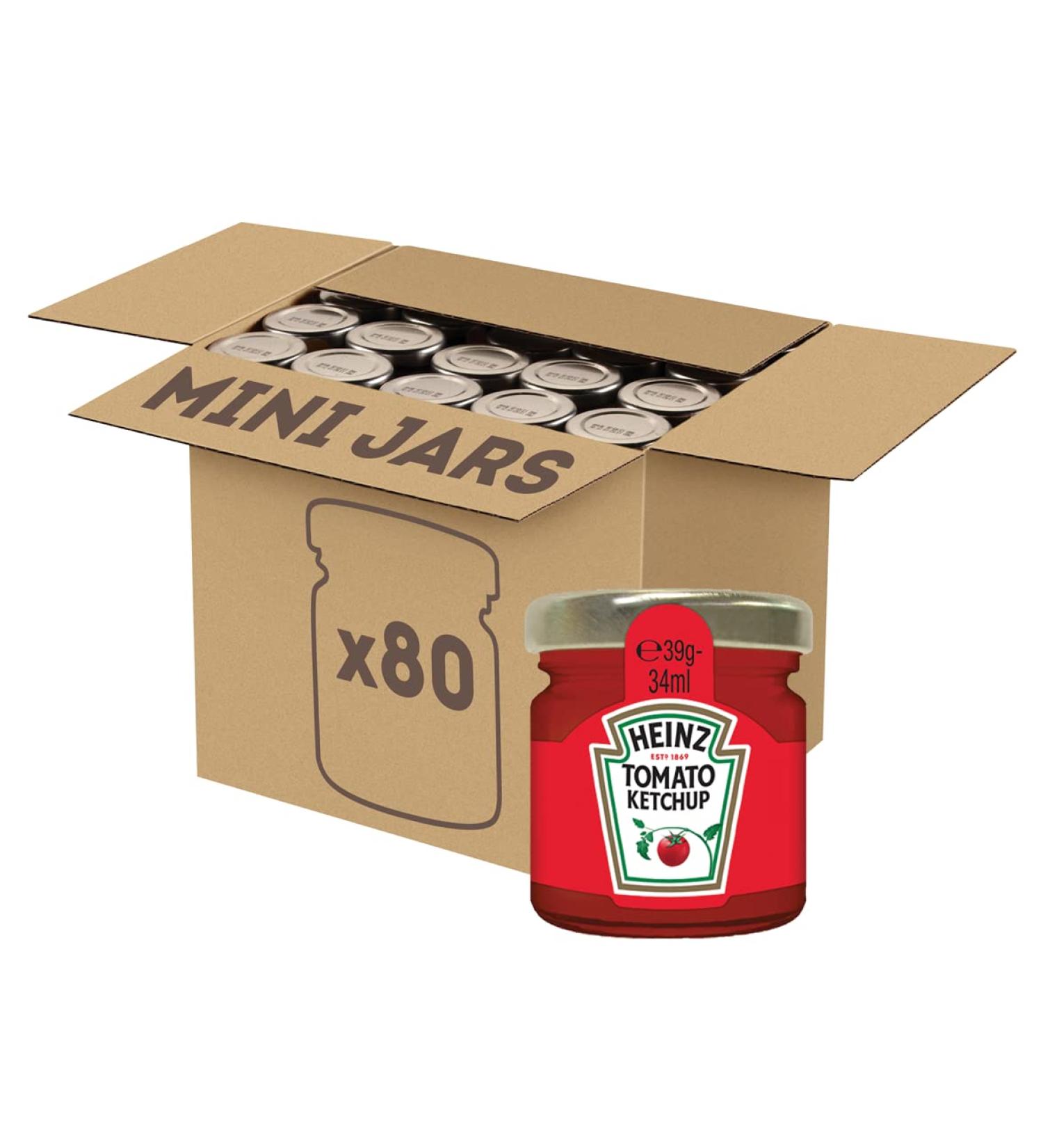 Heinz Tomato Ketchup Roomservice - Mini Glass Jars 32 ml x 80 - Buy Online on GoSupps.com