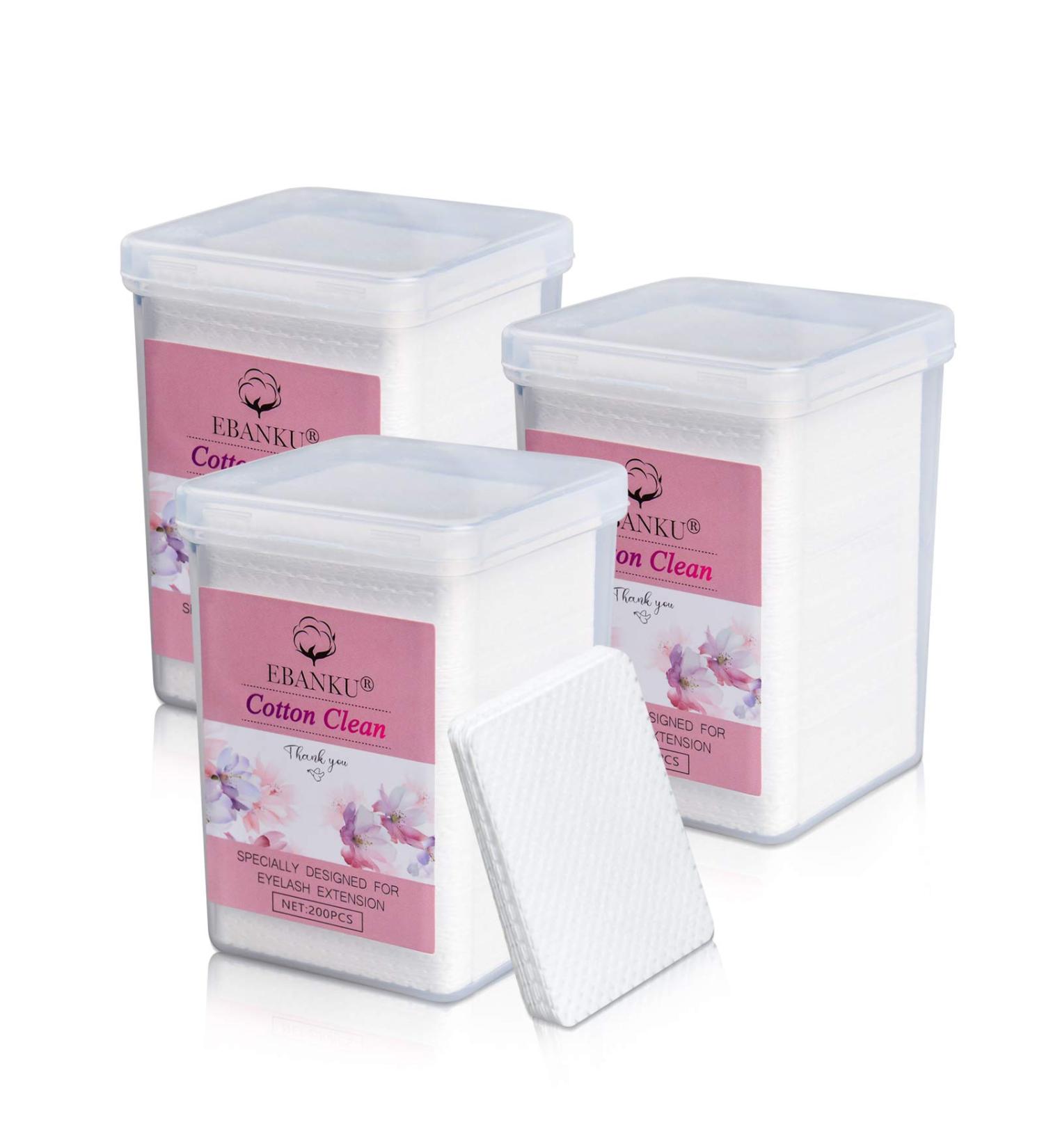 Ebanku Cosmetic Cleaning Vlies Towels - 600PCs for Eyelash Extensions Nail Care & Glue Removal - Buy Online on GoSupps.com