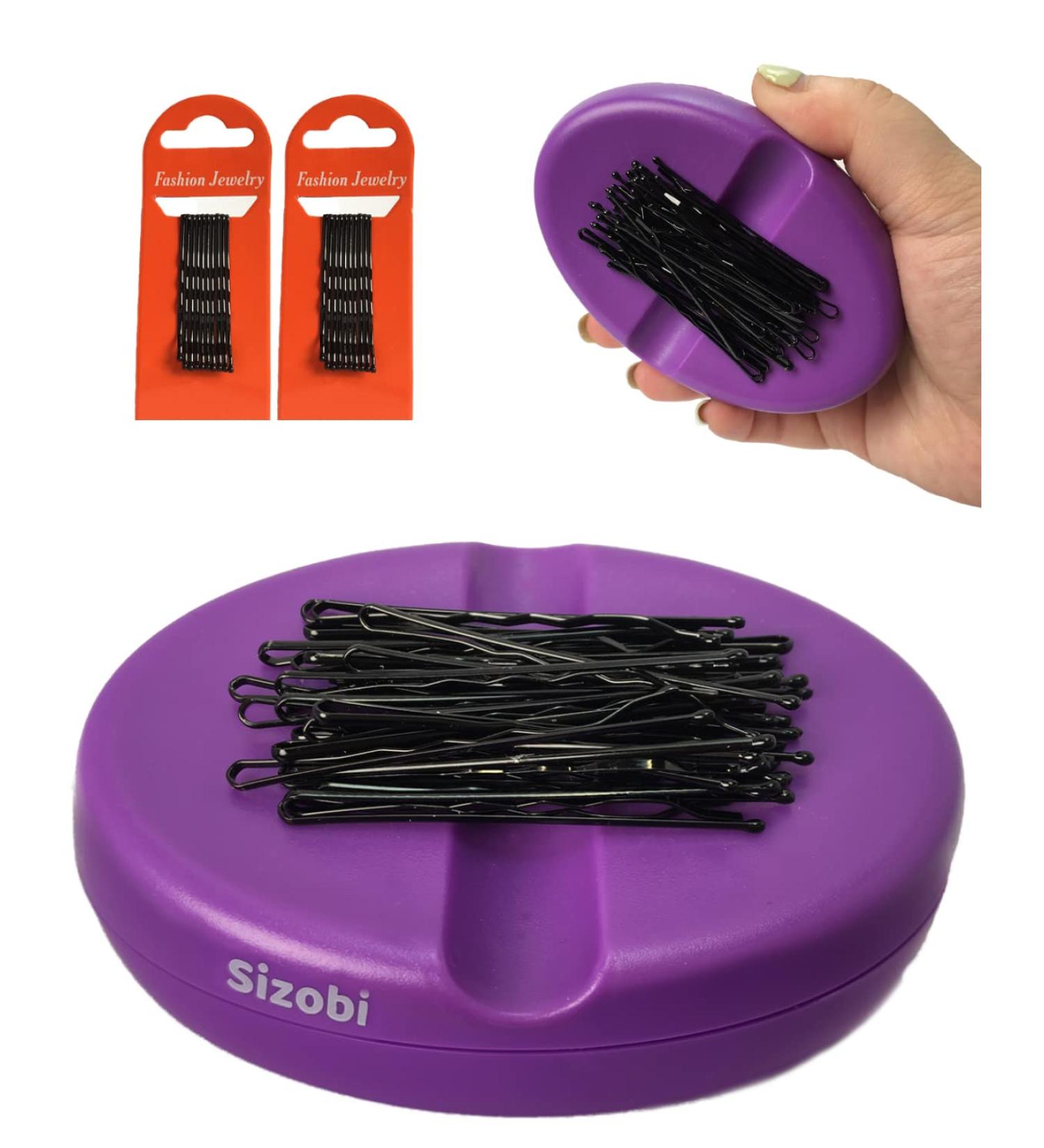 Sizobi Magnetic Bobby Pin Holder with 20 Pins and Storage Box - Sewing and Paper Clip Organizer - Buy Online on GoSupps.com