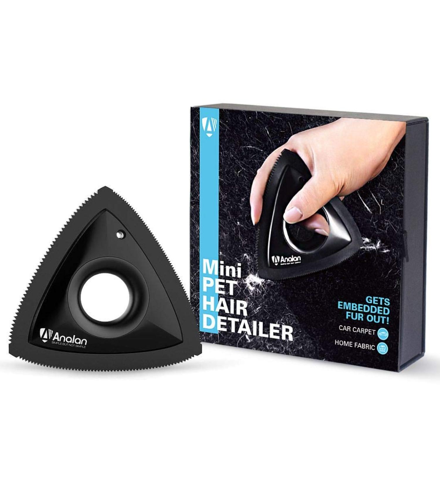 Analan Mini Pet Hair Remover for Car Detailing Supplies  Carpet Dog Hair Remover for Car Interior  Triangle Dog Hair Remover for Auto Detailing  Couch  Furniture  Lint  Carpet Black - Buy Online on GoSupps.com