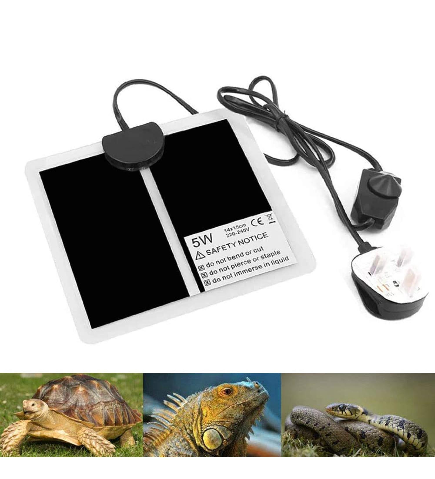 PeSandy Reptile Heating Mat 5W - Adjustable Temperature Heat Pad for Reptiles - Ideal for Tortoise, Snakes, Lizard, Gecko, Hermit Crab, Turtle, and Amphibians - Under Tank Heat Pad (5.9x5.5 inch) - Buy Online on GoSupps.com