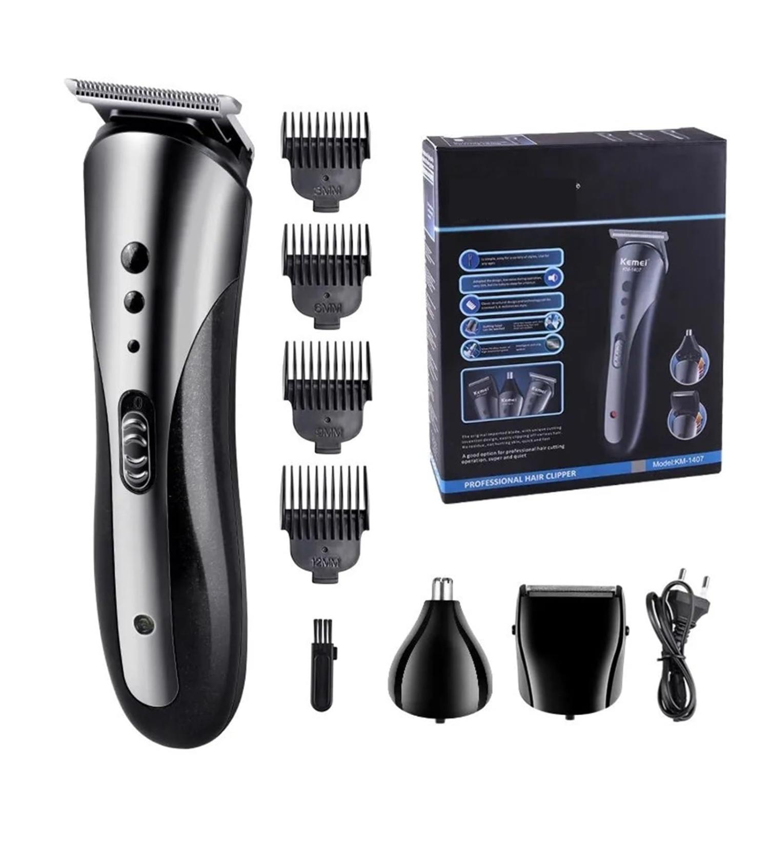 KM-1407 Rechargeable Electric Nose Hair Clipper & Men's Trimmer | Professional Beard Razor | International Shipping - Buy Online on GoSupps.com