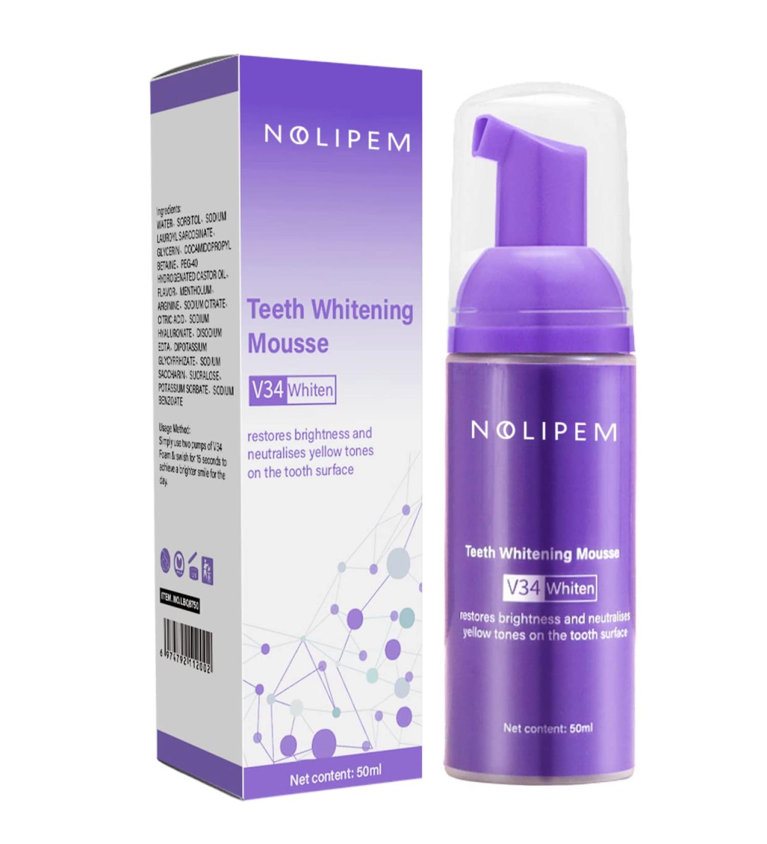 Purple Teeth Whitening Foam - Stain Removal & Whitening Booster (50ml) - Buy Online on GoSupps.com