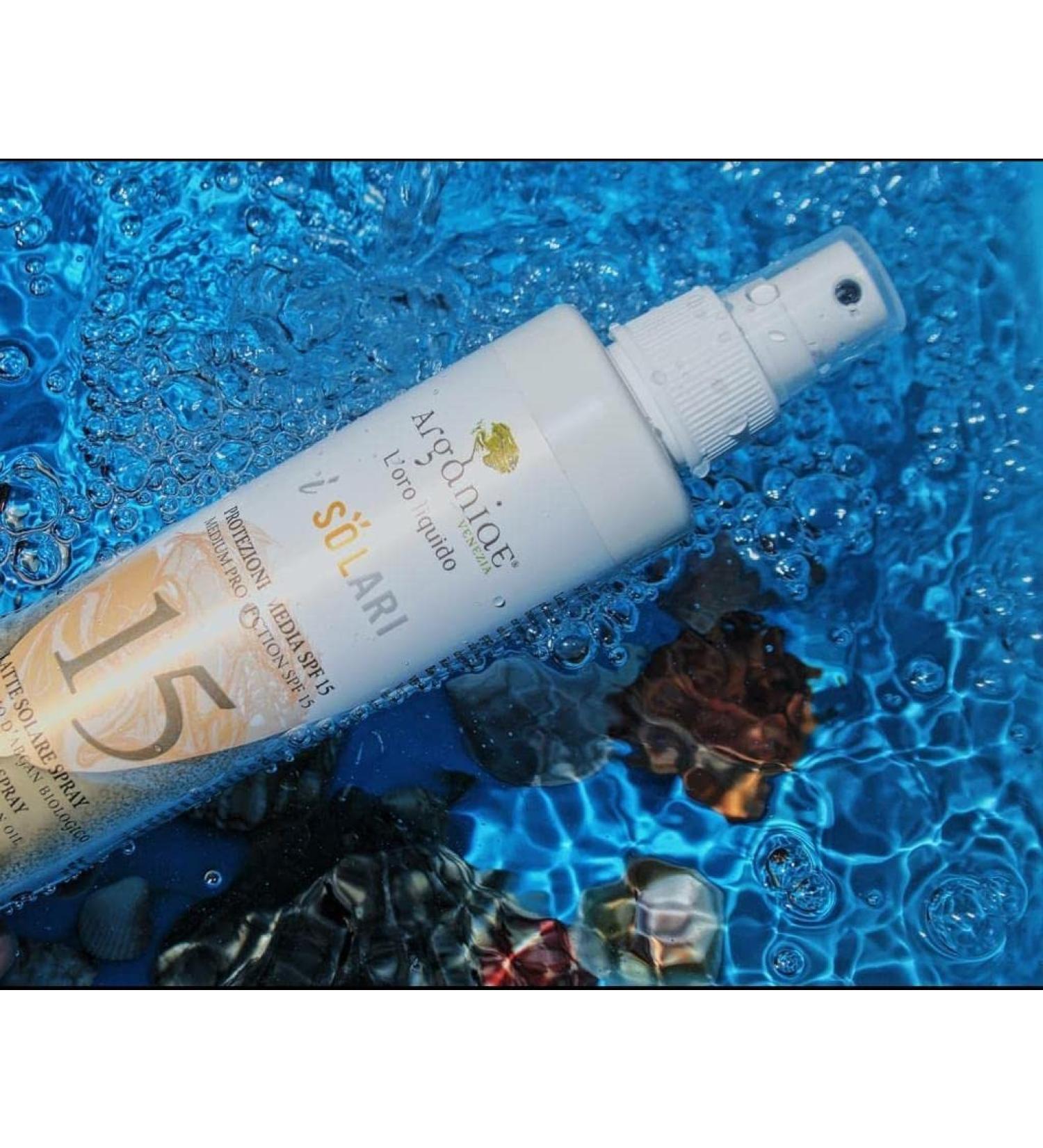 Milky Sun Spray SPF 15+ - Medium Protection with Organic Argan Oil & Aloe - 200ml - Buy Online on GoSupps.com