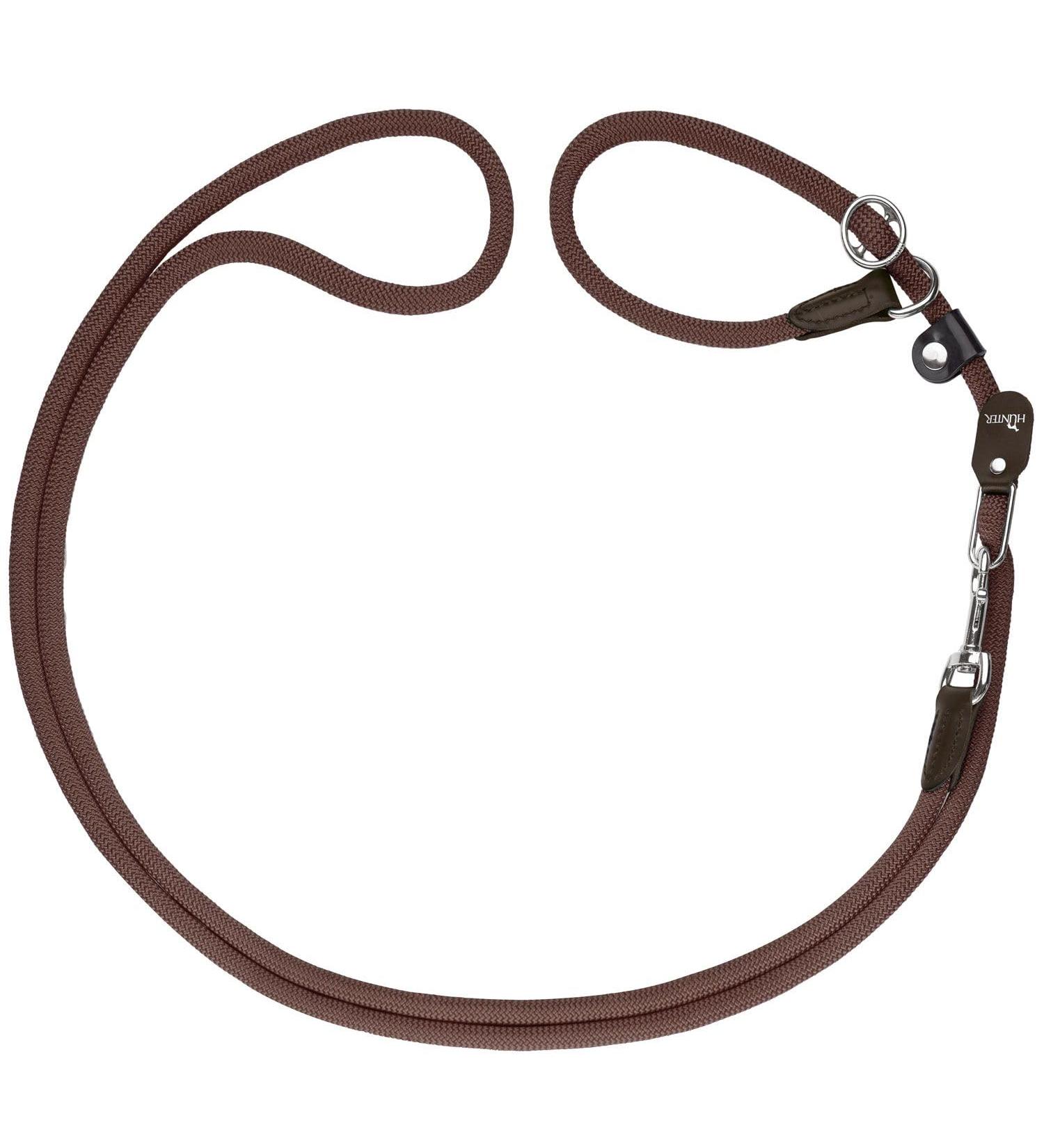 Hunter Freestyle Retrieverline Dew - Weatherproof Dark Brown Dog Leash 1cm x 260cm - Optimal Strength & Durability for Active Dogs - Buy Online on GoSupps.com