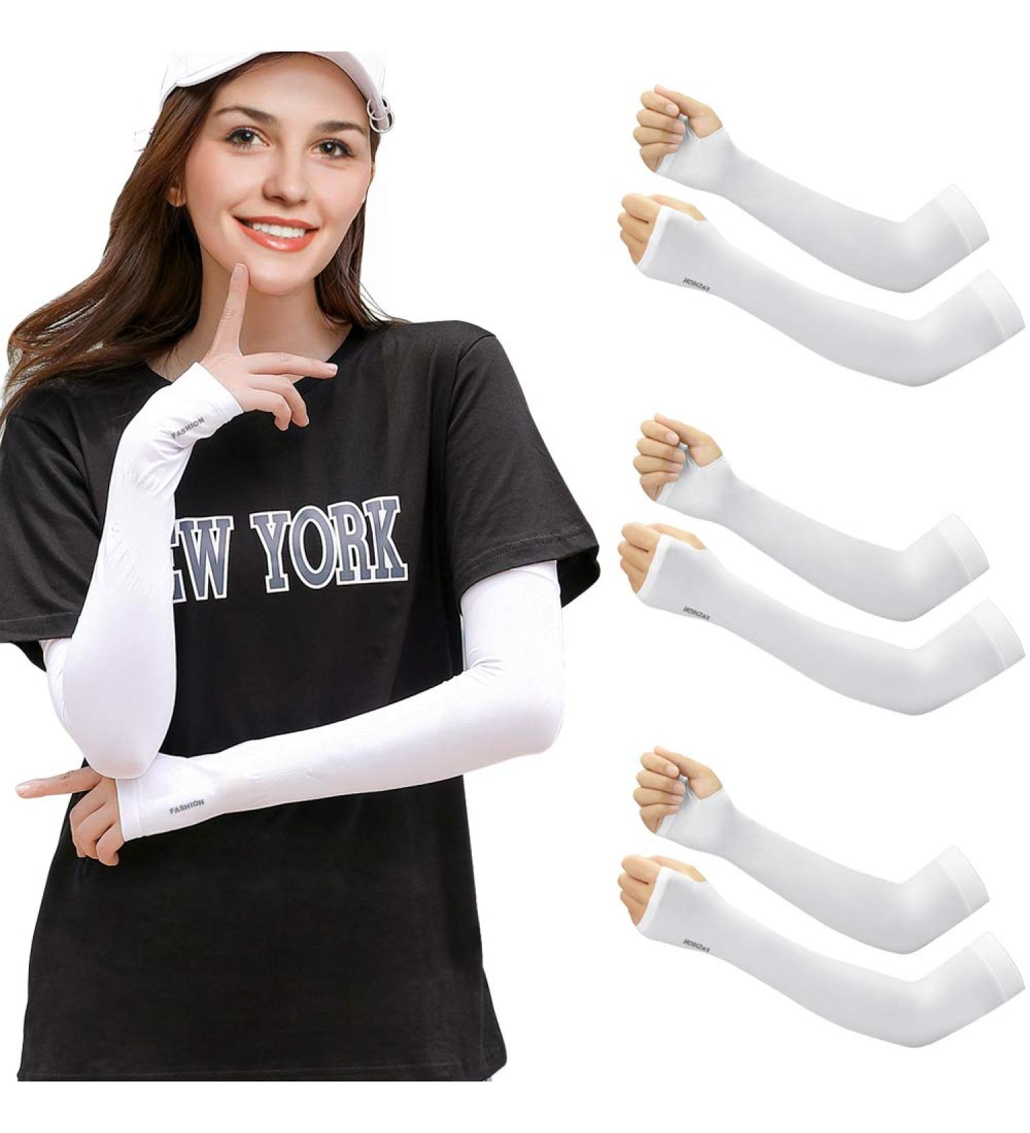 Emageren UV Arm Sleeves for Men & Women - Sun Protection Cooler Coverage for Golfing & Cycling | 3 Pairs Summer Sports Armstulps - Buy Online on GoSupps.com