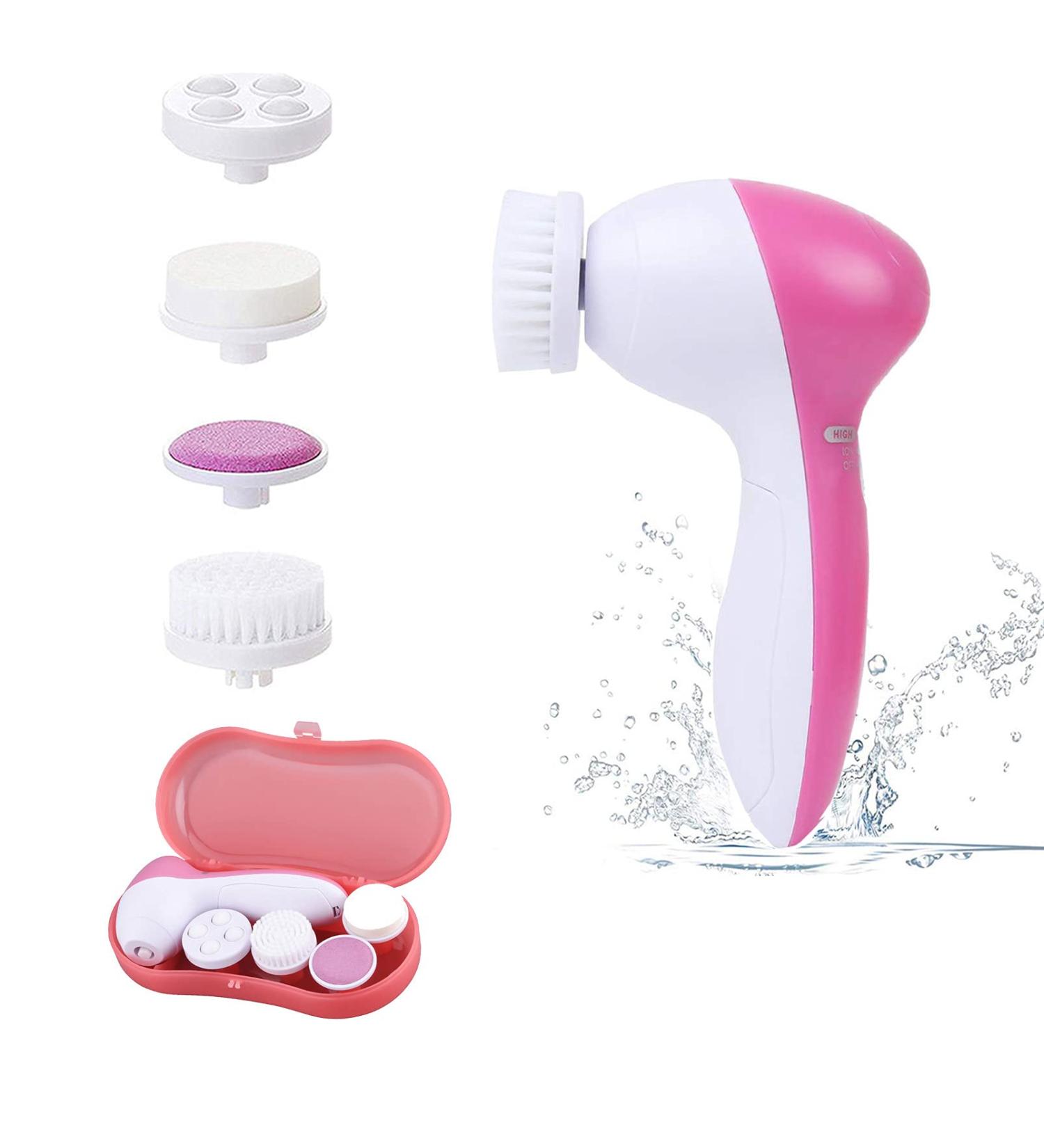 Electric Facial Cleansing Spin Brush Set for Gentle Exfoliation, Blackhead Removal, and Deep Cleansing - Perfect Skincare Gift for Teenage Girls (Pink) - Buy Online on GoSupps.com