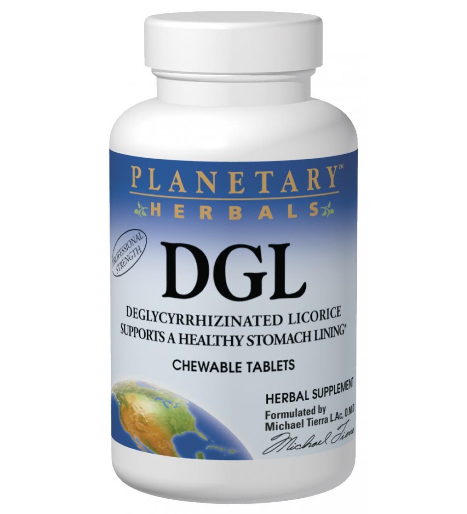 Planetary Herbals DGL Licorice 200 Chewable Tablets - Digestion Support - Buy Online on GoSupps.com
