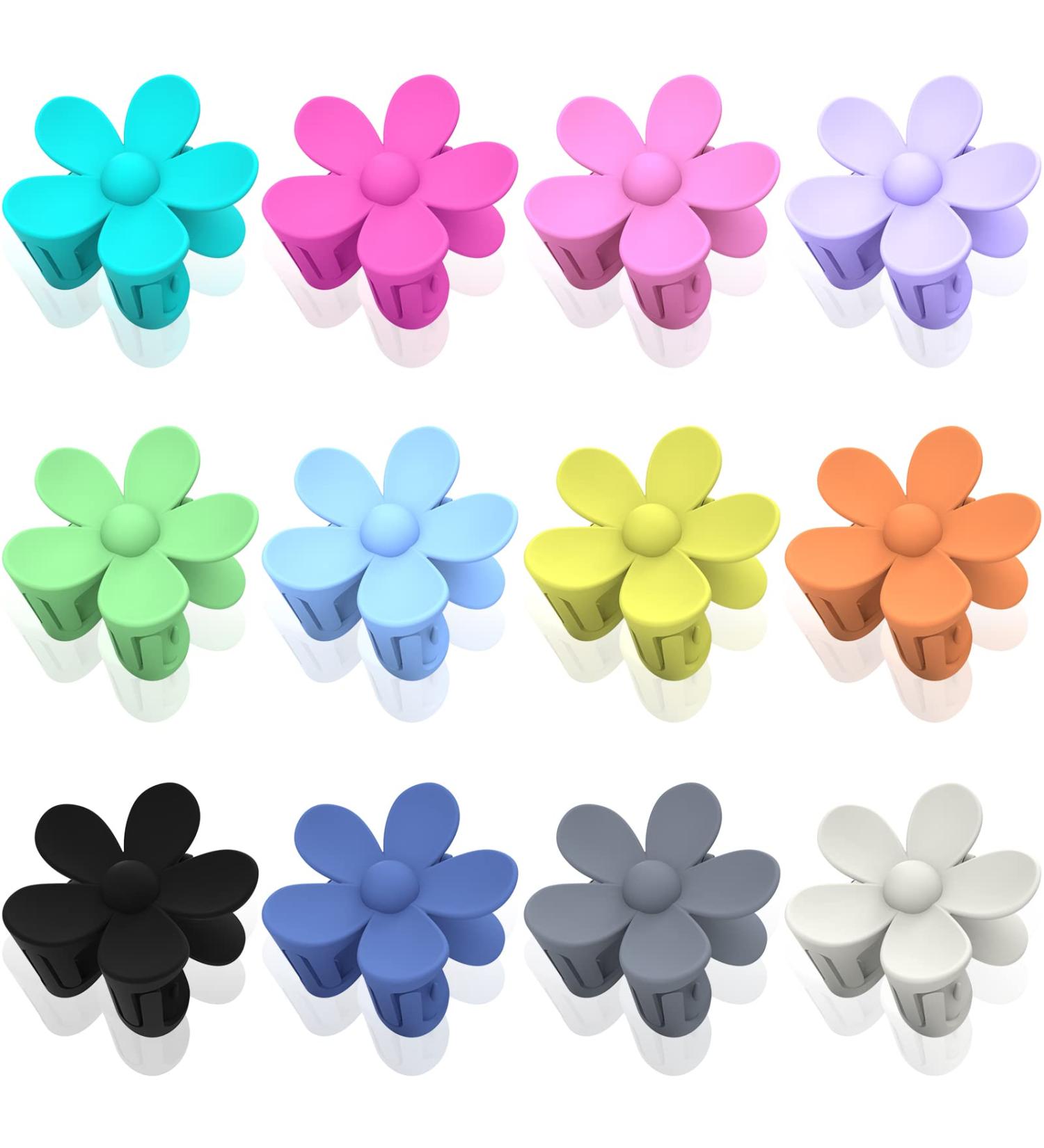 12Pcs Flower Hair Clips: Cute Nonslip Jaw Clips for Women & Girls - Strong Hold for Thin to Thick Hair - 12 Colorful Hair Accessories - Buy Online on GoSupps.com