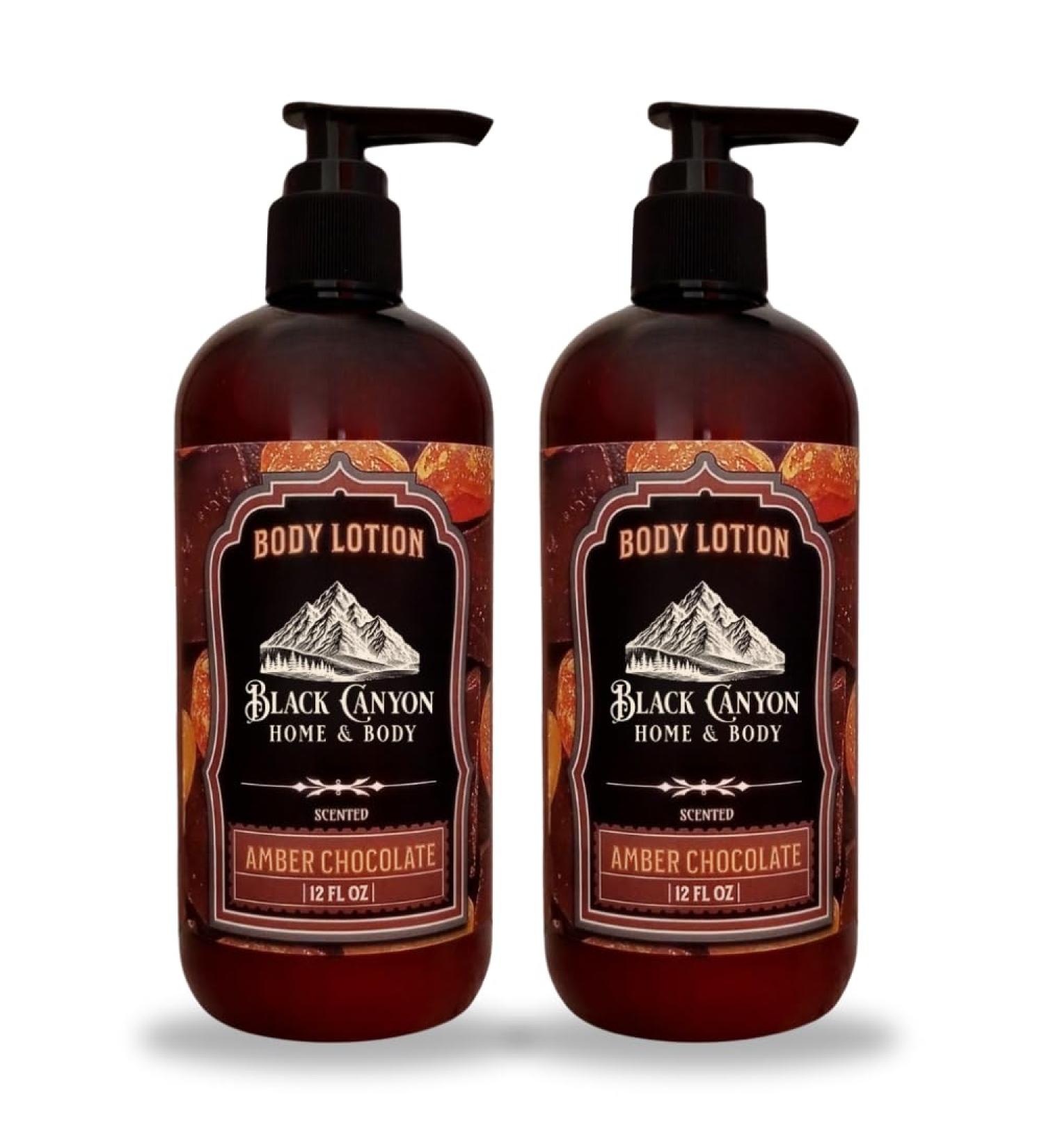 Black Canyon Amber Chocolate Scented Body Lotion with Lanolin and Jojoba Oil 12 Oz (2 Pack) - Buy Online on GoSupps.com