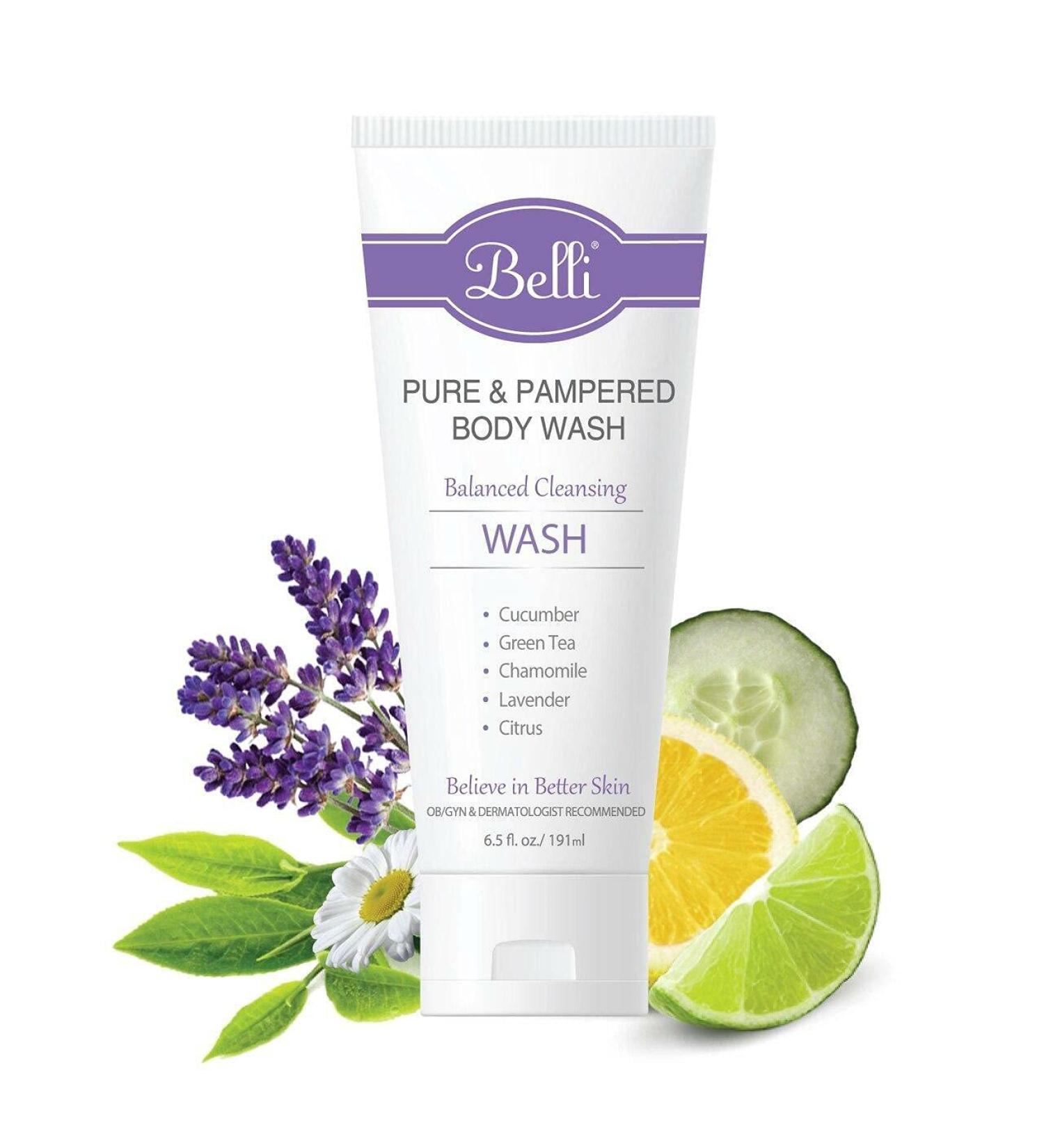 Pamper Your Skin with Belli Pure and Pampered Body Wash - Vegan & Moisturizing (6.5oz) - Buy Online on GoSupps.com