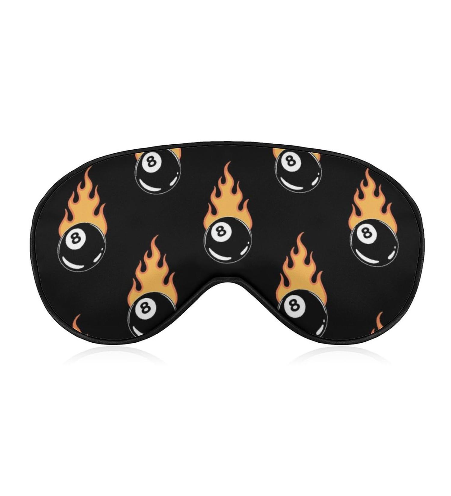 LynaRei Flaming Billiards Eight Ball Sleep Mask Blindfold Adjustable Super-Smooth Soft Eye Mask Cover for Men Women Travel and Nap Style-3 - Buy Online on GoSupps.com