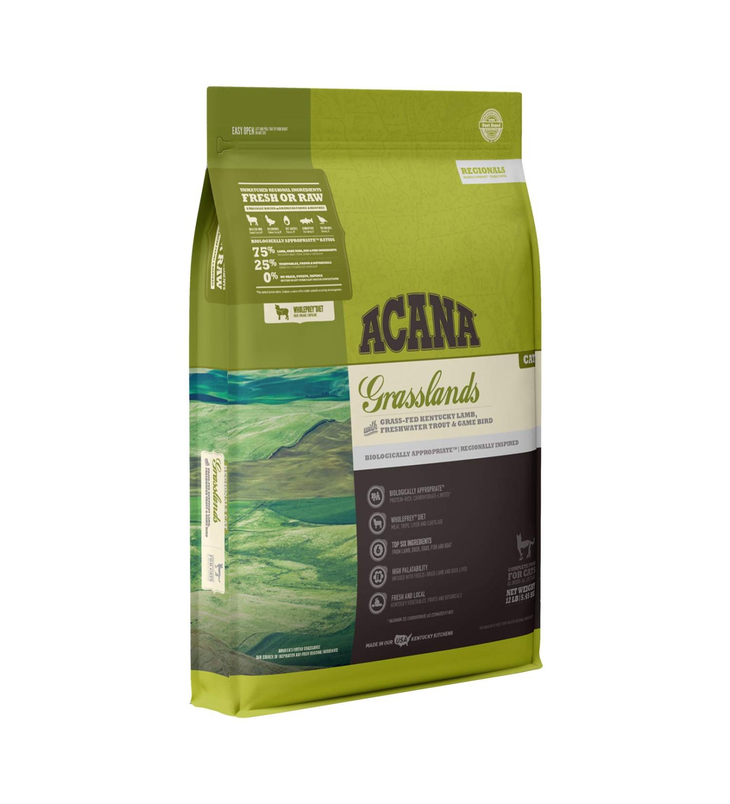Orijen Acana Regionals Grasslands Dry Cat Food 12 lb Grasslands 5.45 kg (Pack of 1) - Buy Online on GoSupps.com