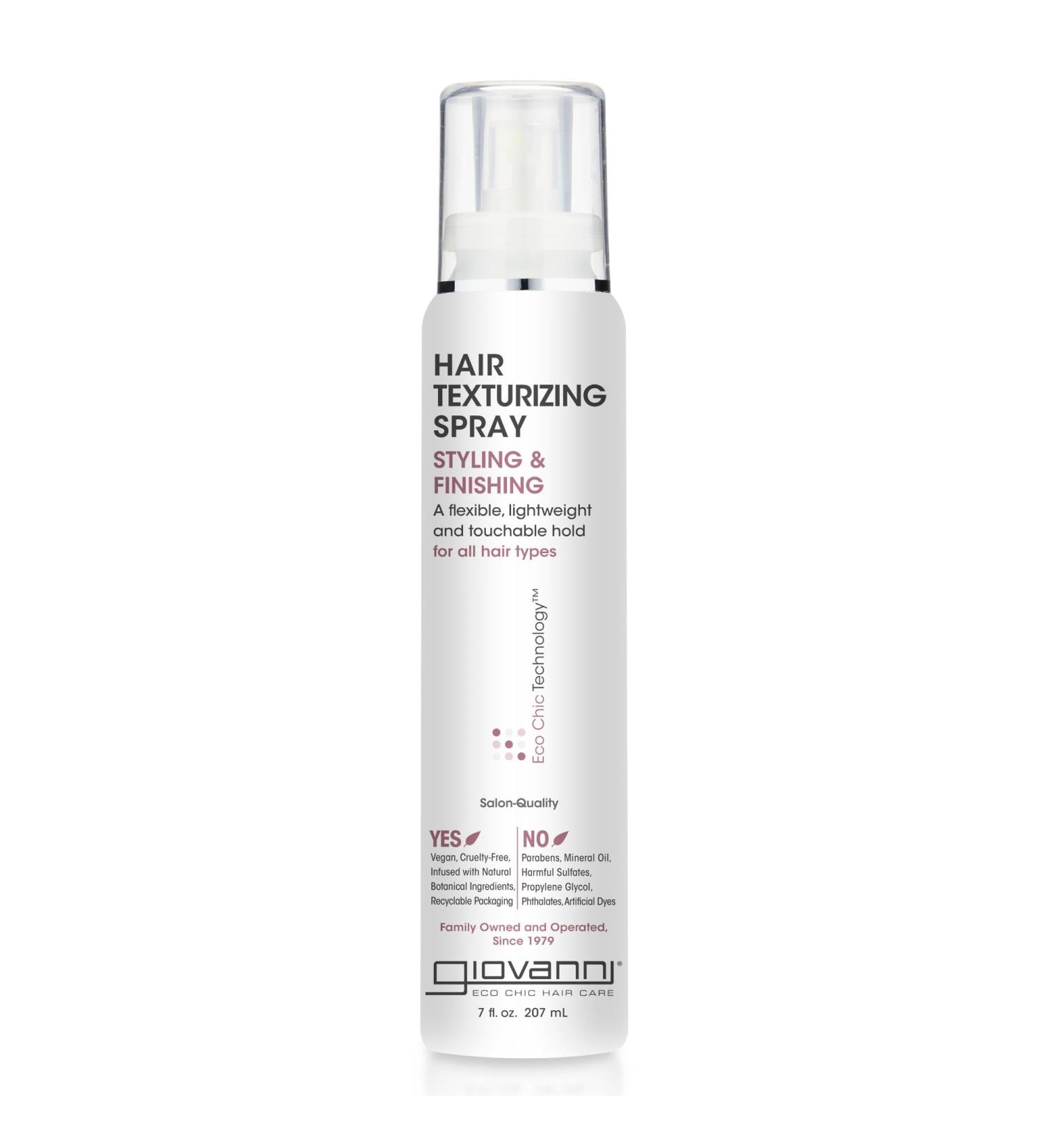 GIOVANNI Hair Texturizing Spray - Flexible Hold Controls and Defines Hairstyles Improves Hair Texture Smooths Frizz For All Hair Types - 7 oz